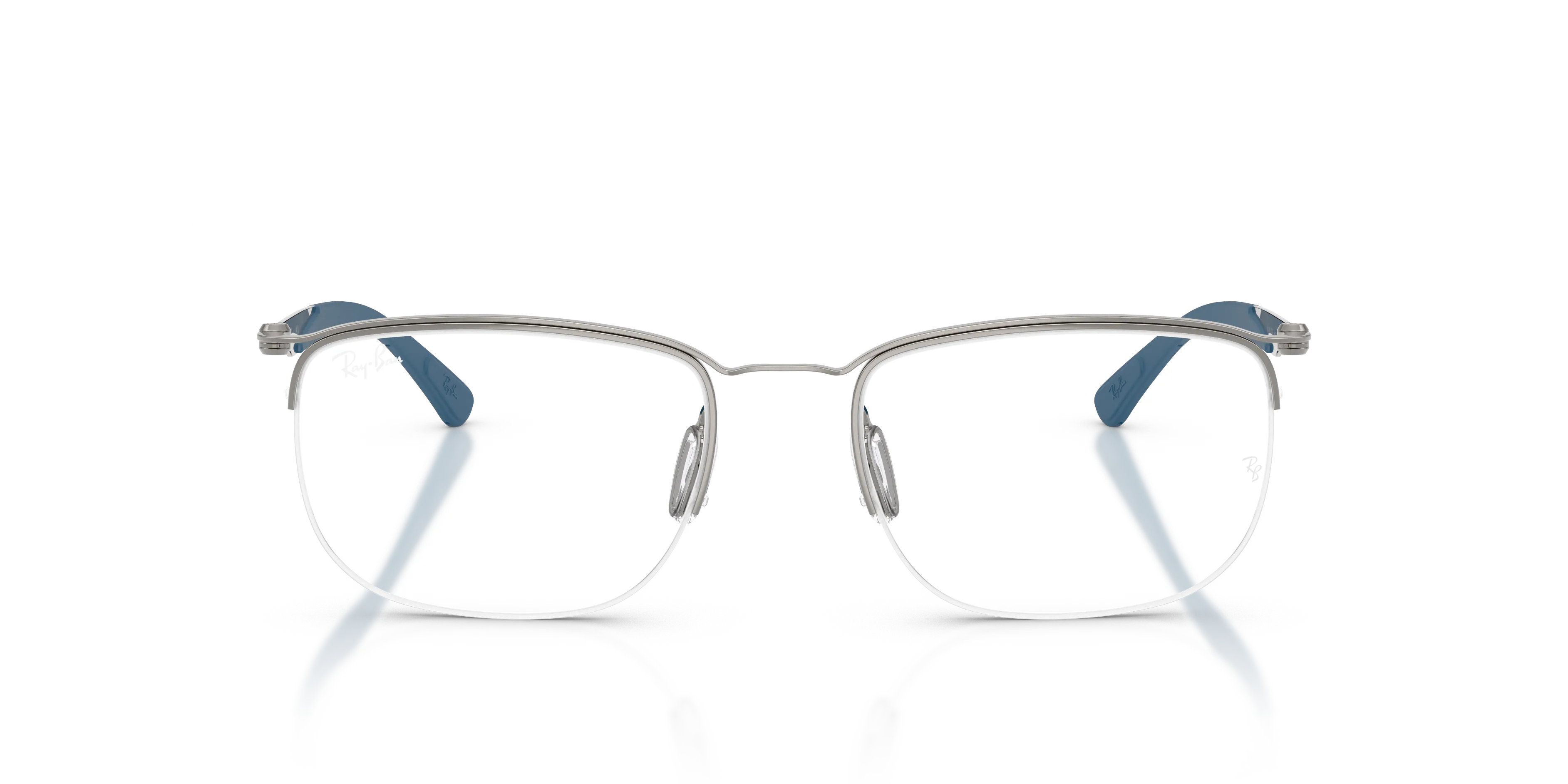 Ray - Ban RX7552 3210 Montature da vista Metallo Grigio Trasparente Squadrata Normale - immagine 3