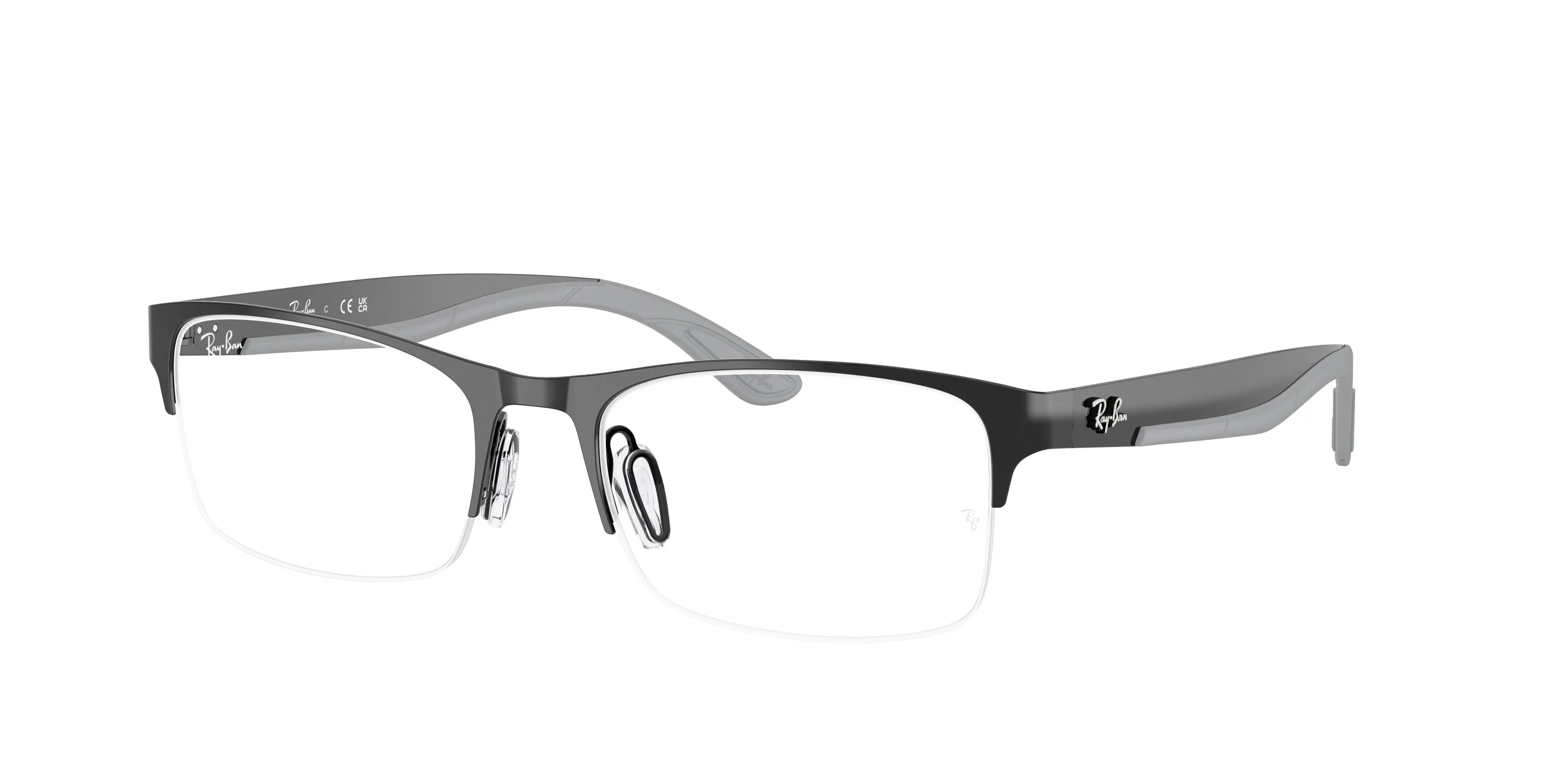 Ray - Ban RX7551 3222 Montature da vista Metallo Nero Trasparente Squadrata Normale - immagine 1
