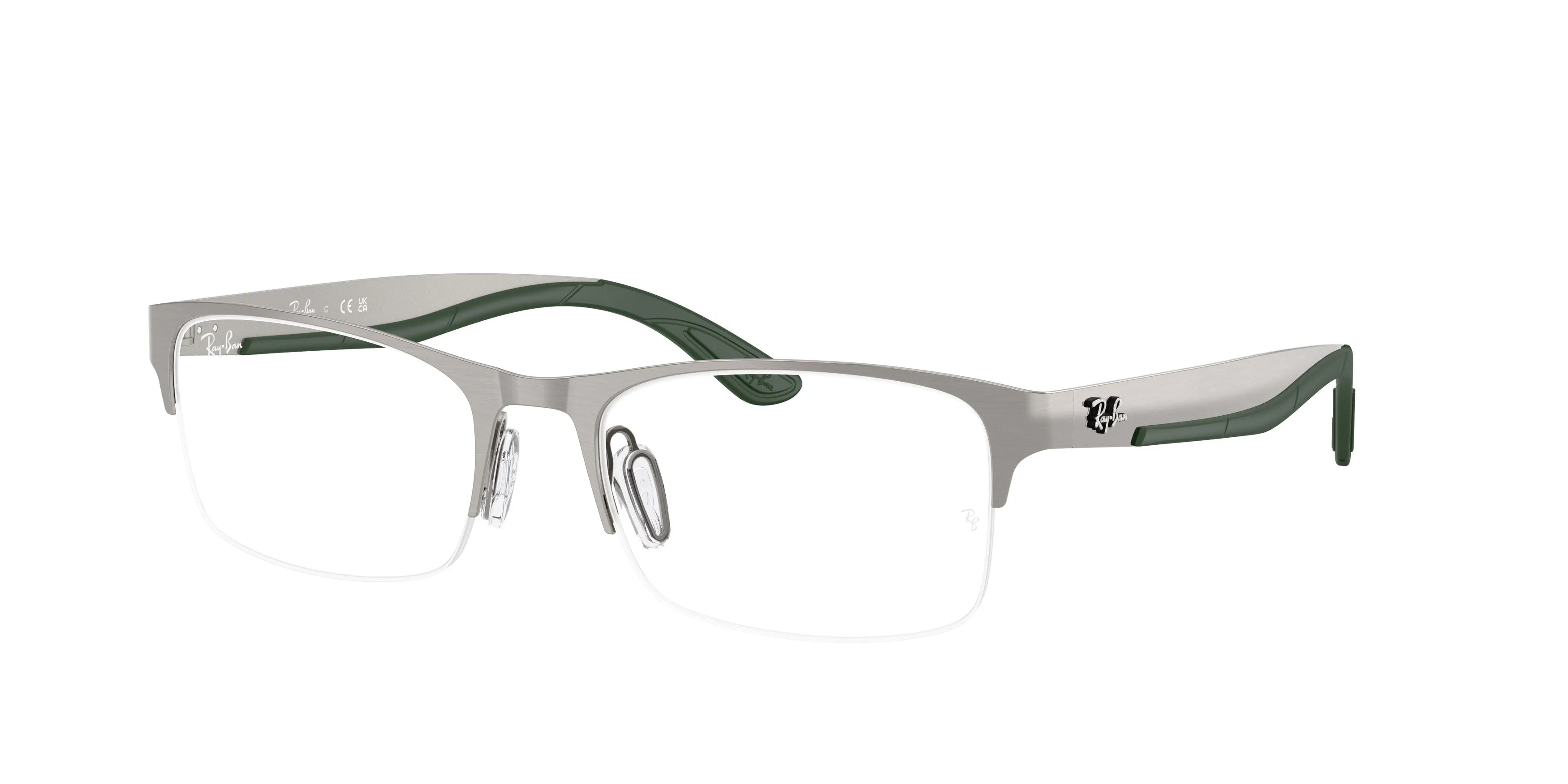Ray - Ban RX7551 3221 Montature da vista Metallo Grigio Trasparente Squadrata Normale - immagine 1
