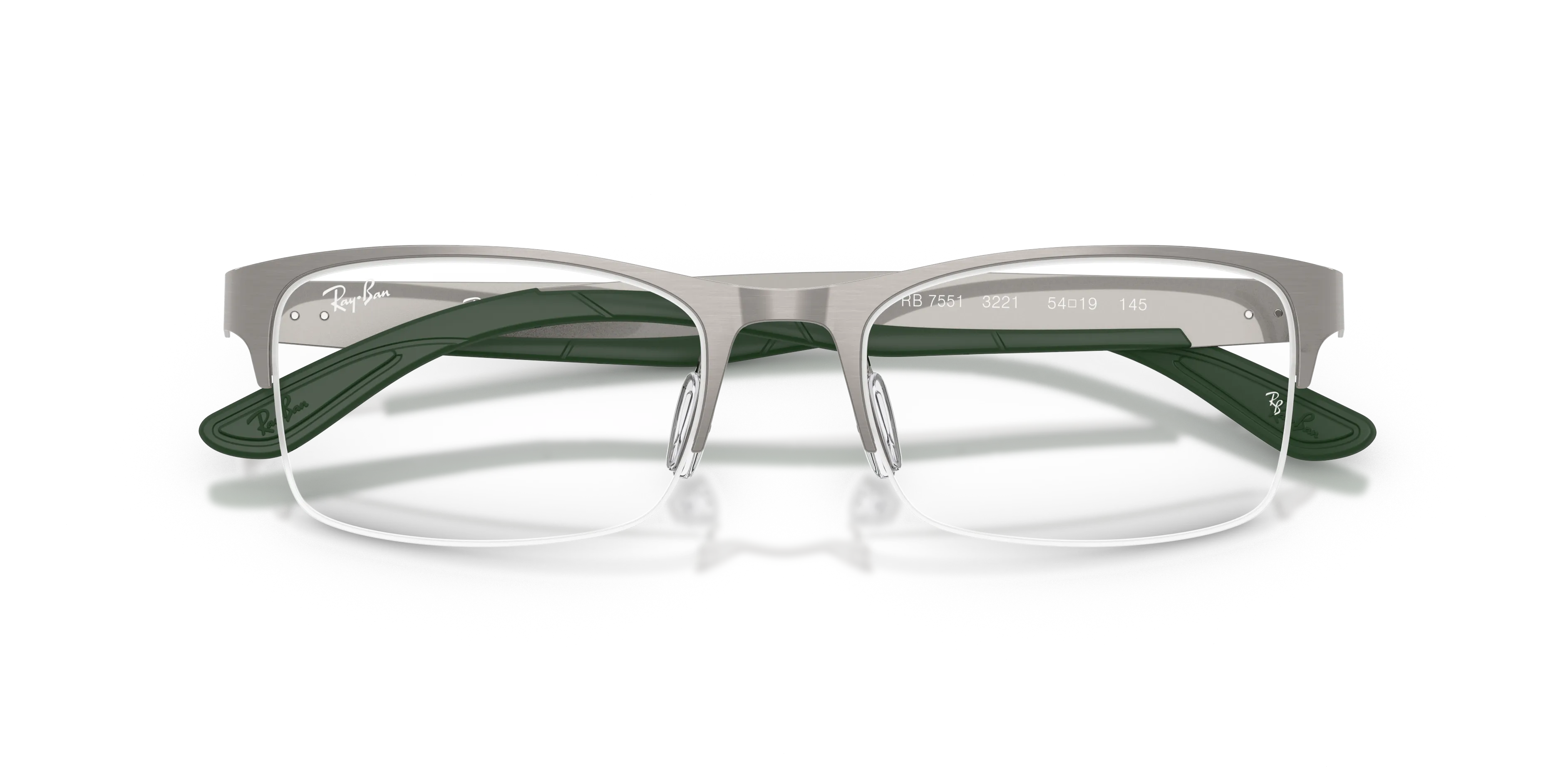 Ray - Ban RX7551 3221 Montature da vista Metallo Grigio Trasparente Squadrata Normale - immagine 2