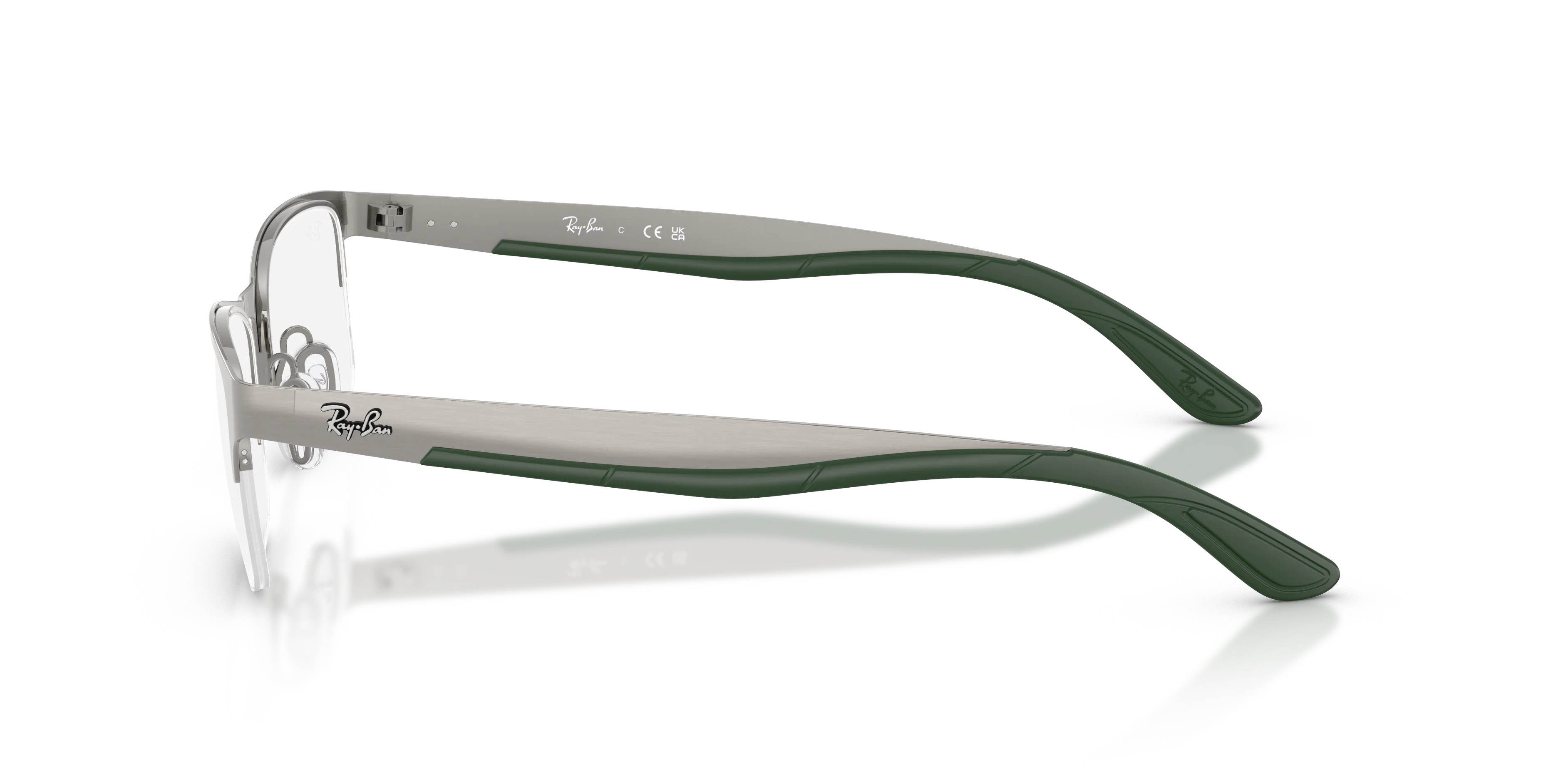Ray - Ban RX7551 3221 Montature da vista Metallo Grigio Trasparente Squadrata Normale - immagine 4