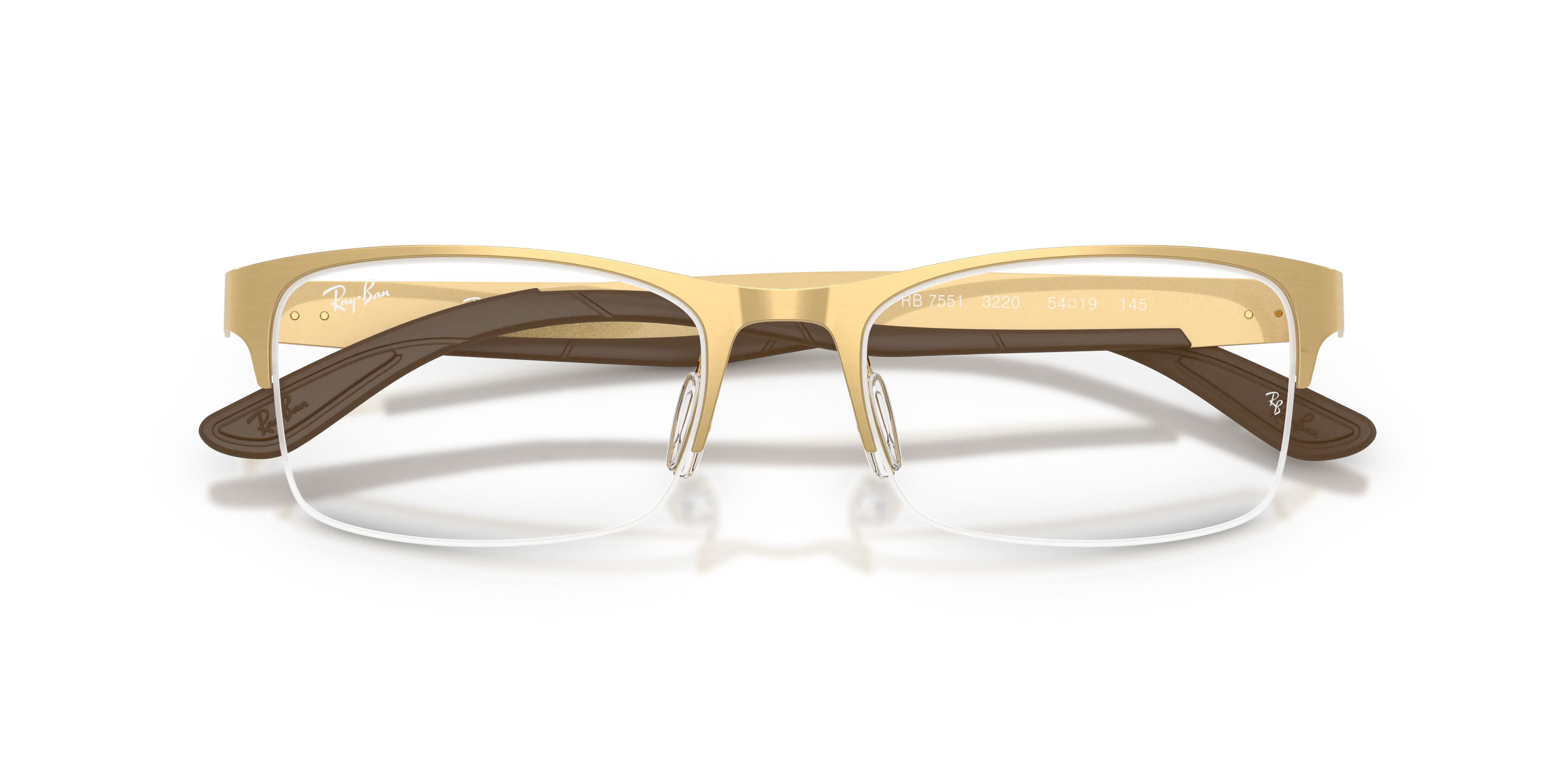 Ray - Ban RX7551 3220 Montature da vista Metallo Oro Trasparente Squadrata Normale - immagine 2