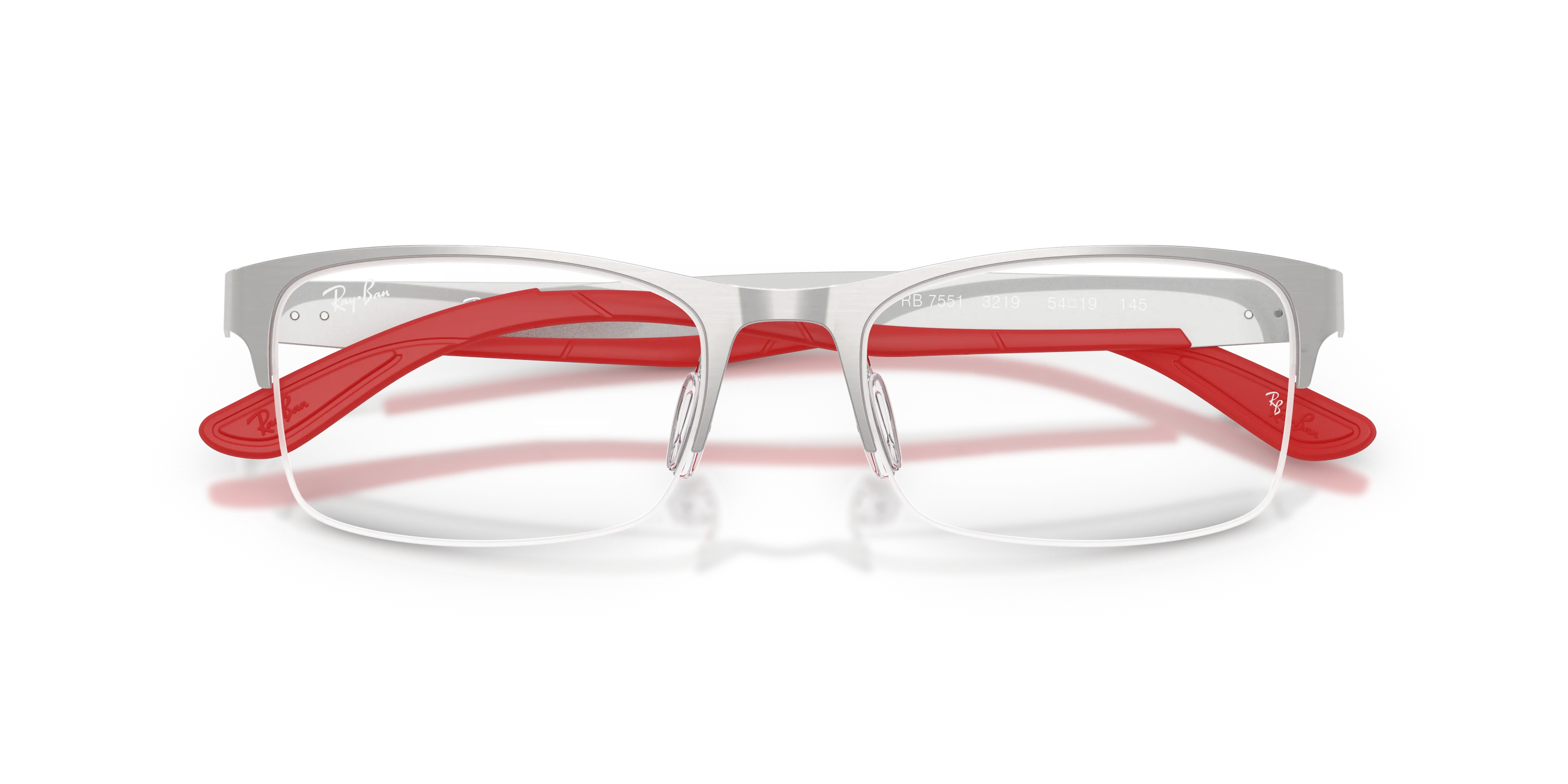 Ray - Ban RX7551 3219 Montature da vista Metallo Argento Trasparente Squadrata Normale - immagine 2