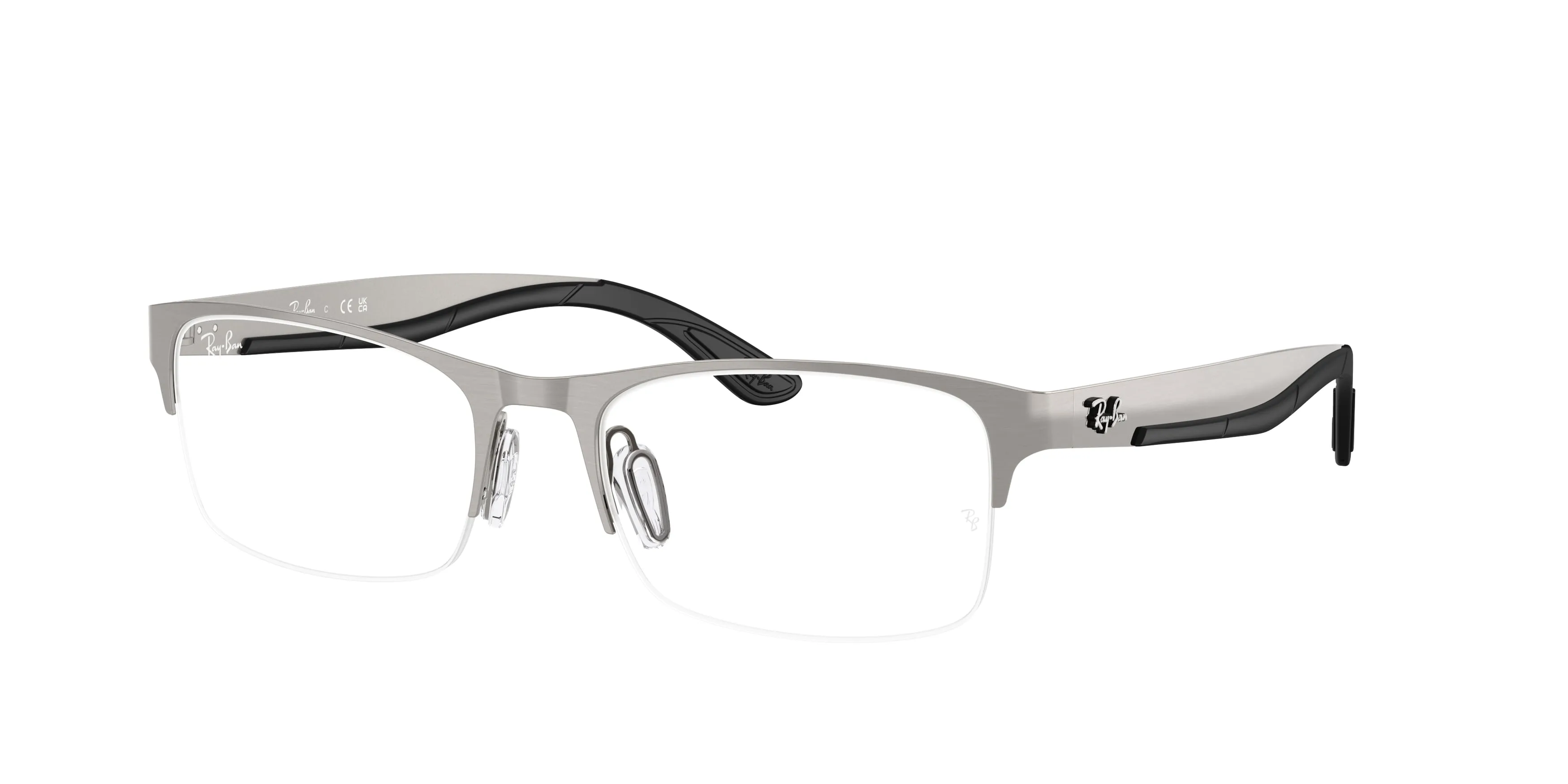 Ray - Ban RX7551 3214 Montature da vista Metallo Grigio Trasparente Squadrata Normale - immagine 1