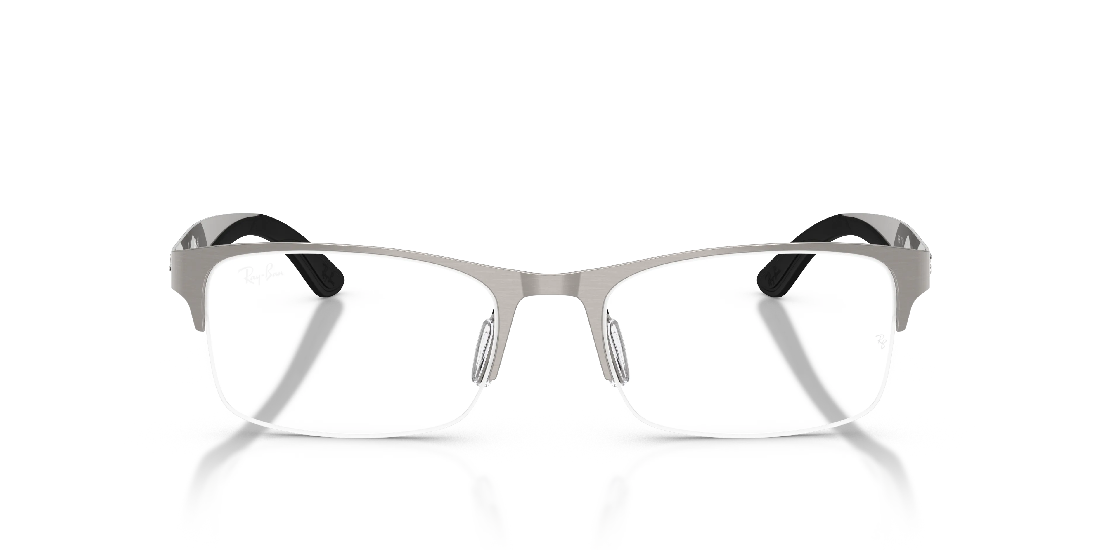 Ray - Ban RX7551 3214 Montature da vista Metallo Grigio Trasparente Squadrata Normale - immagine 3