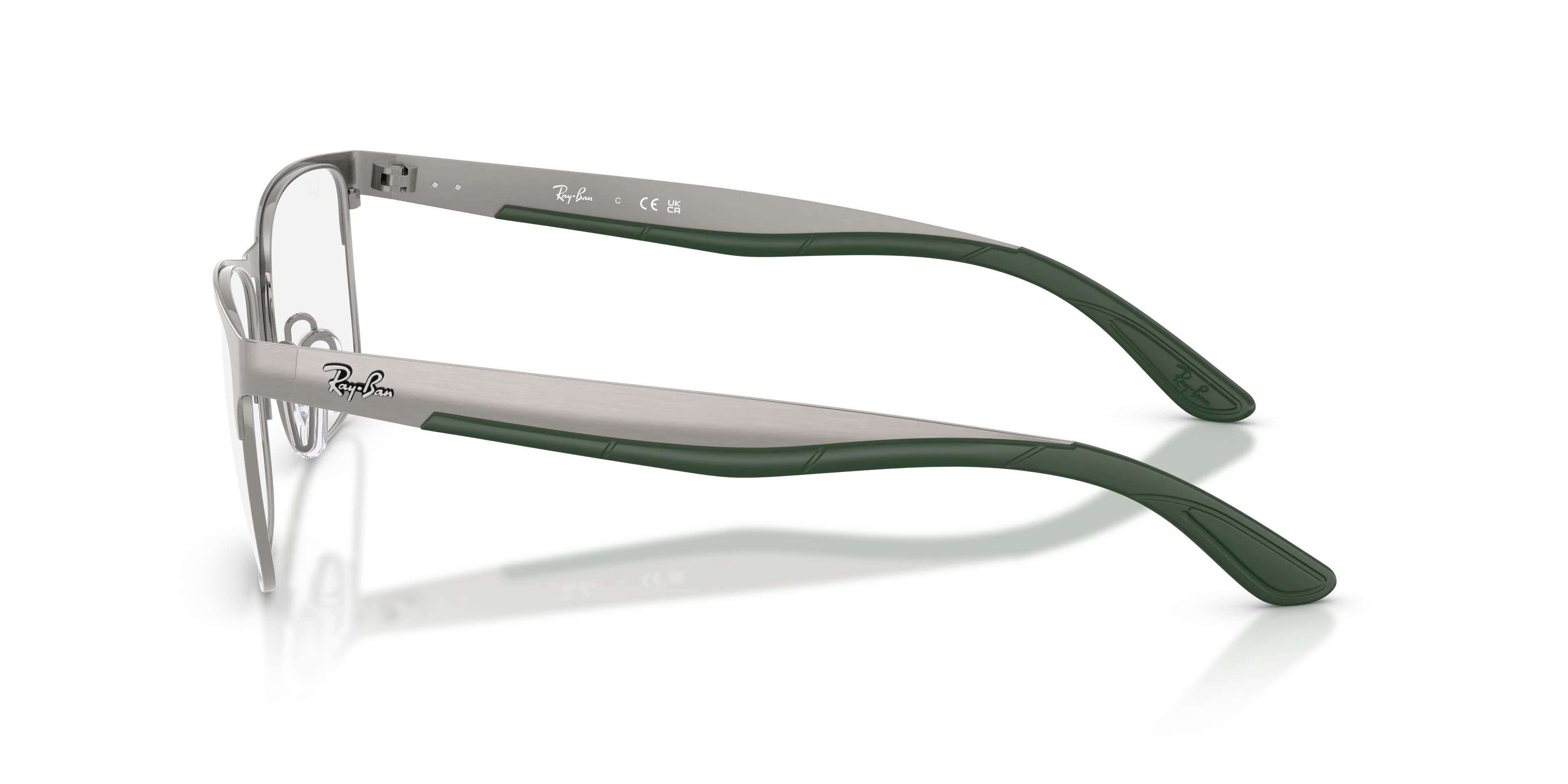 Ray - Ban RX7550 3221 Montature da vista Metallo Grigio Trasparente Squadrata Normale - immagine 4