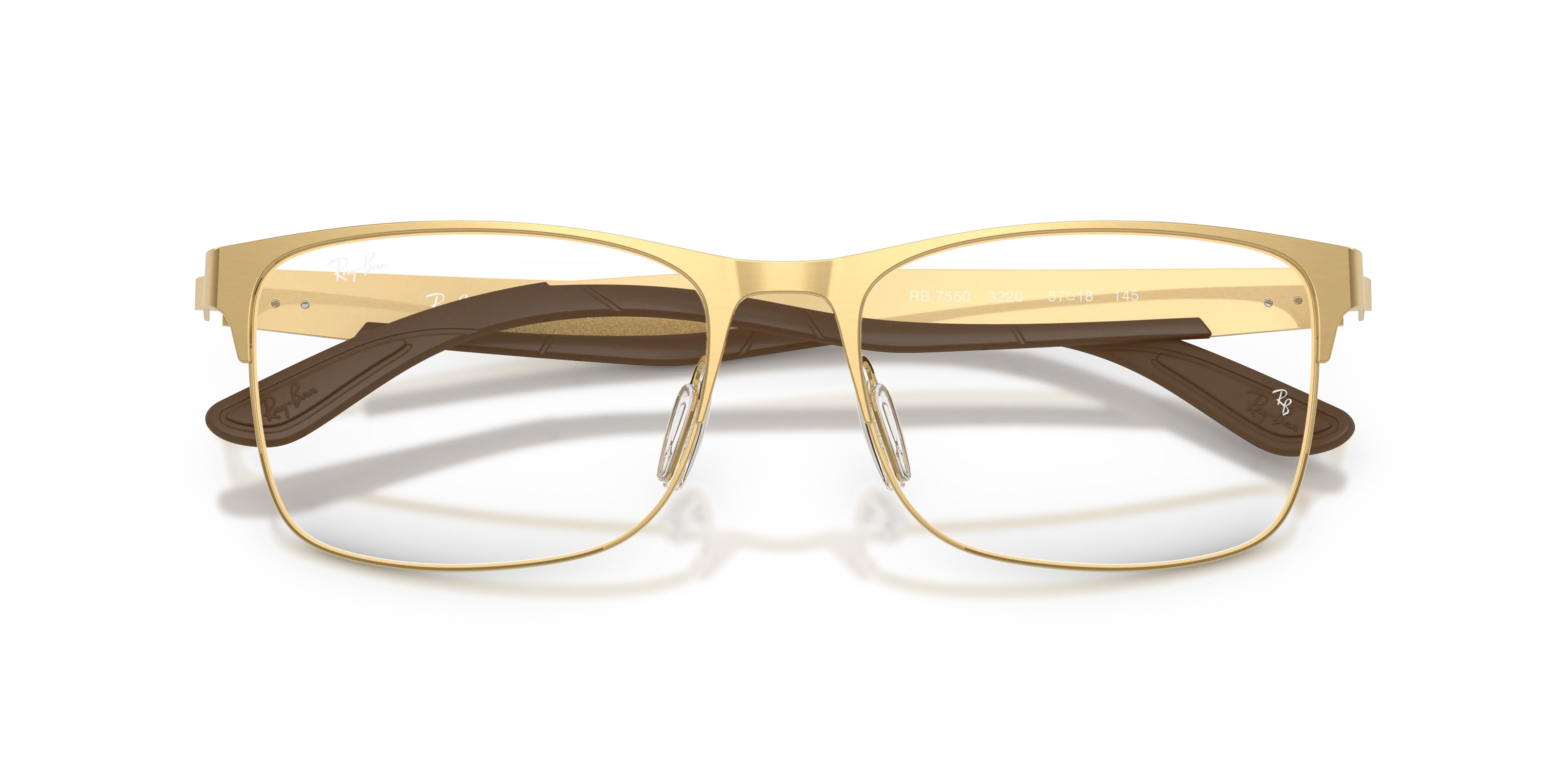 Ray - Ban RX7550 3220 Montature da vista Metallo Oro Trasparente Squadrata Normale - immagine 2