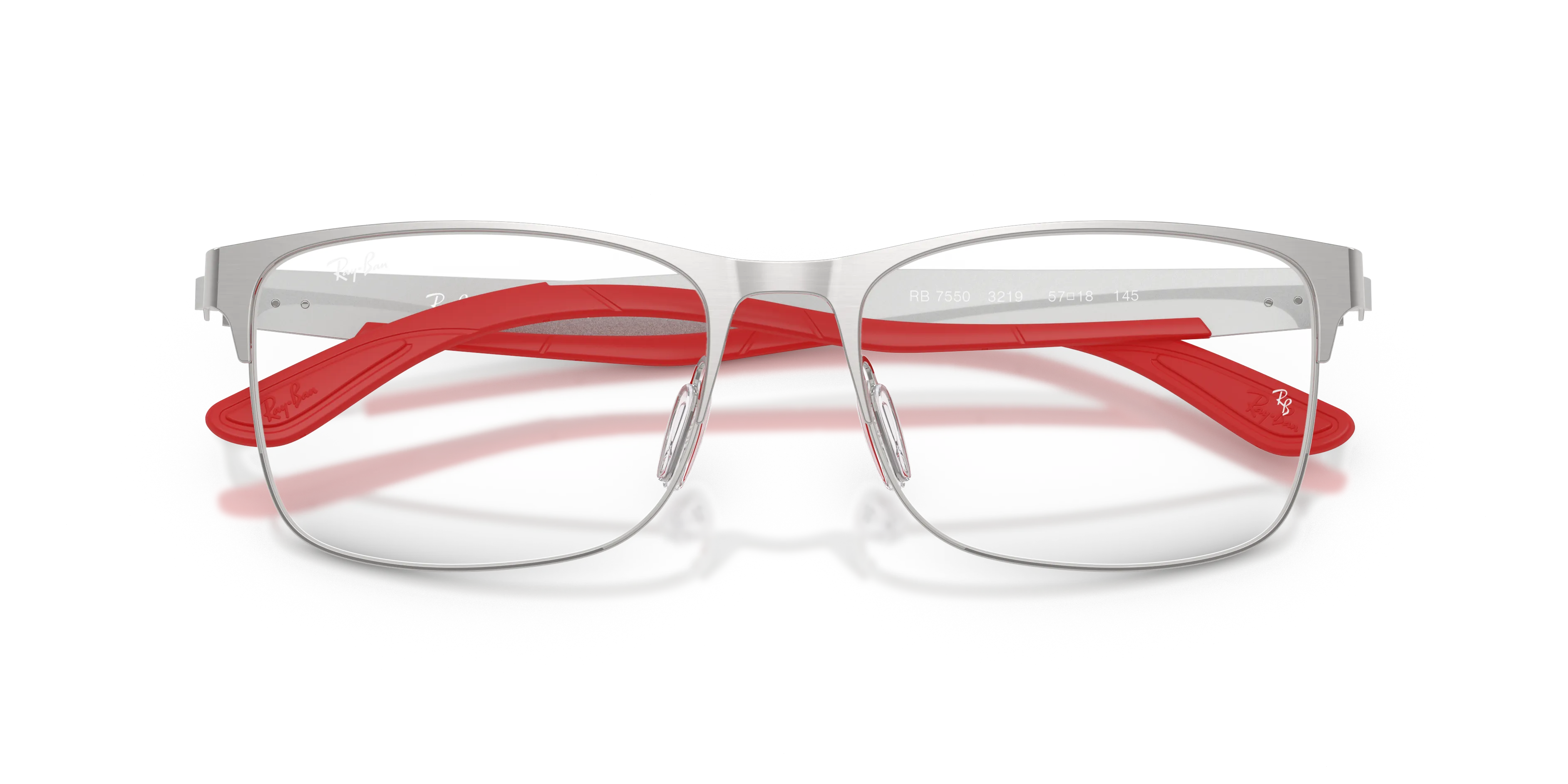 Ray - Ban RX7550 3219 Montature da vista Metallo Argento Trasparente Squadrata Normale - immagine 2