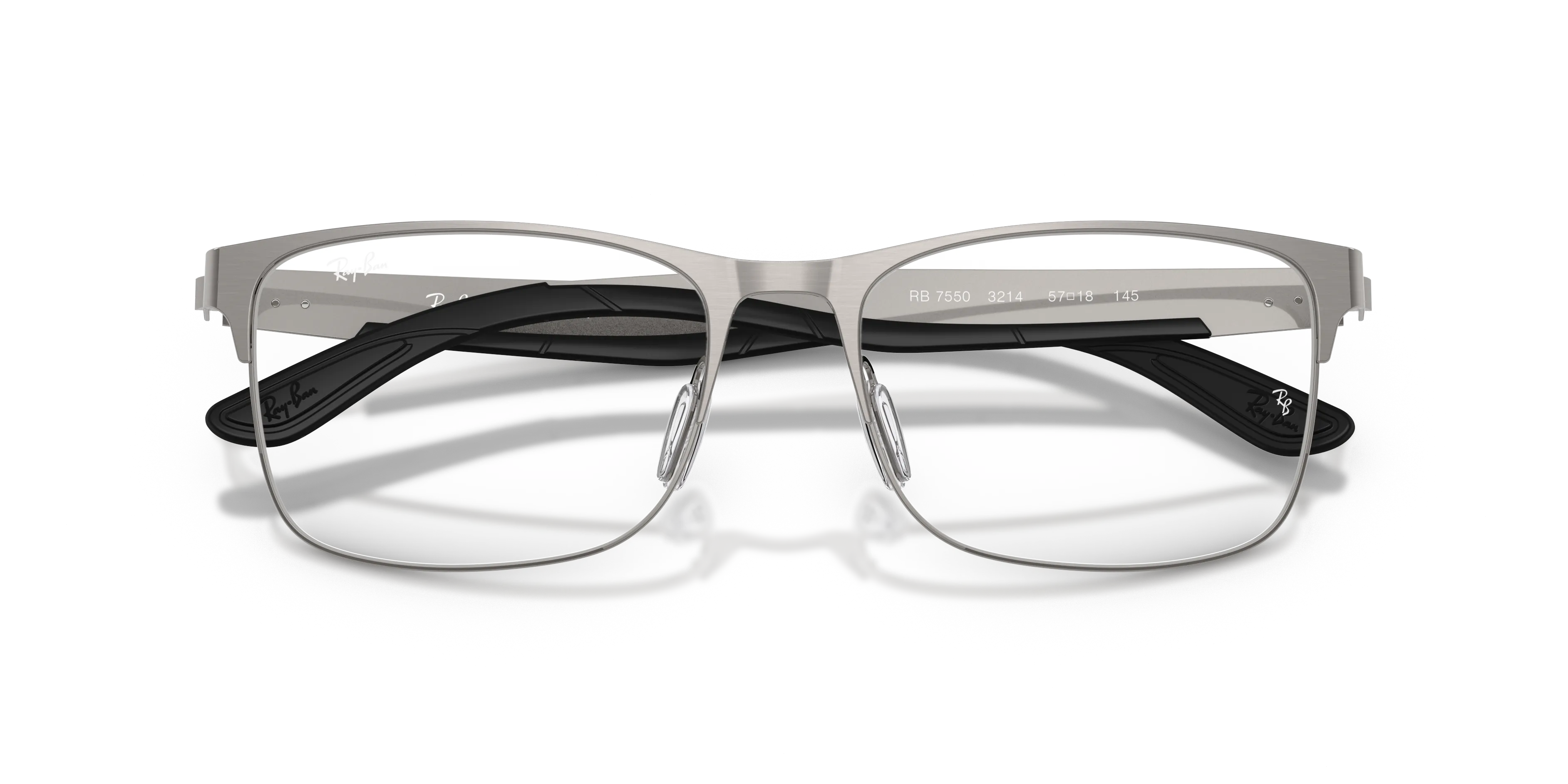 Ray - Ban RX7550 3214 Montature da vista Metallo Grigio Trasparente Squadrata Normale - immagine 2