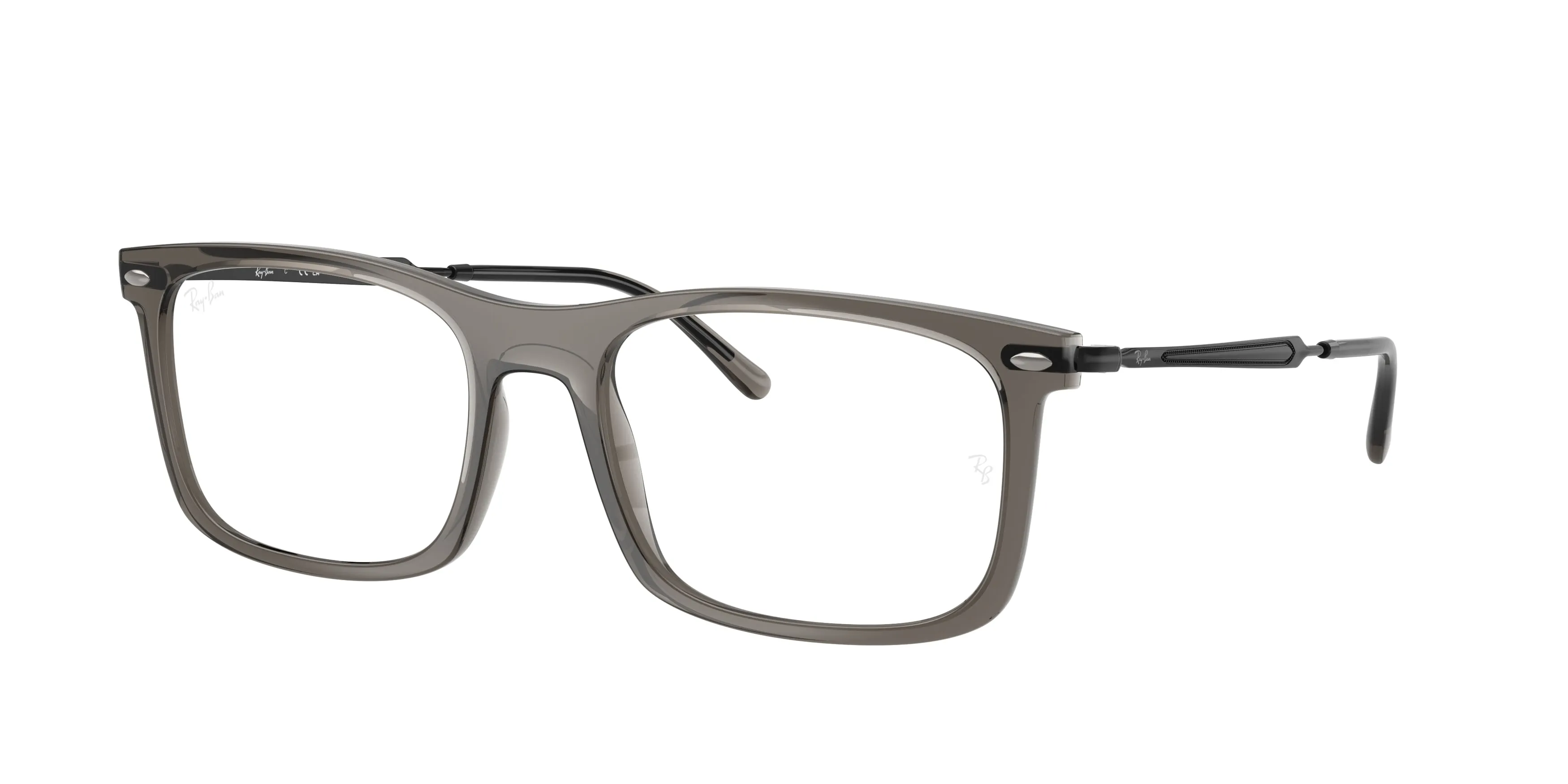 Ray - Ban RX7260 8463 Montature da vista Nylon Grigio Trasparente Squadrata Normale - immagine 1