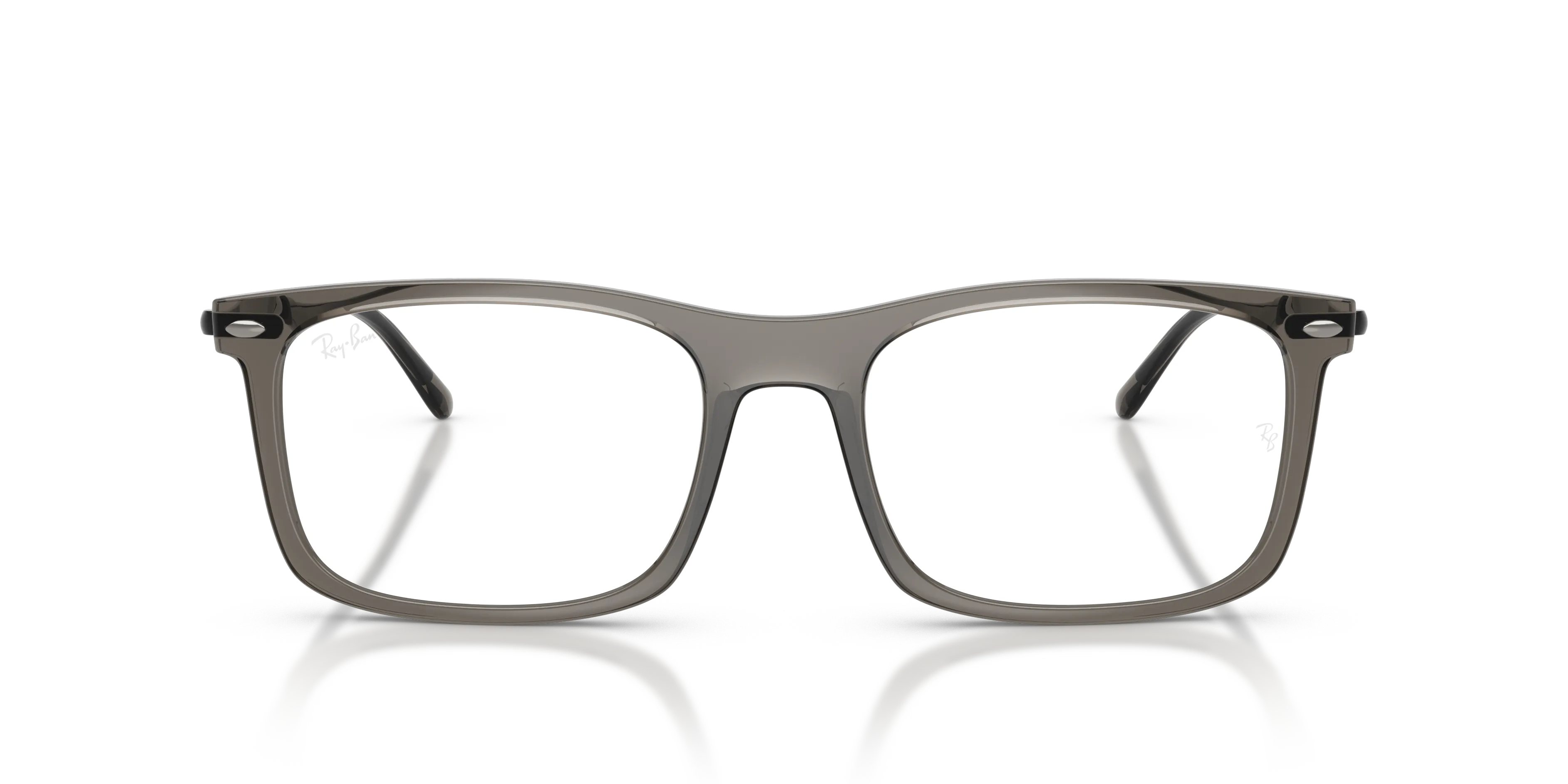 Ray - Ban RX7260 8463 Montature da vista Nylon Grigio Trasparente Squadrata Normale - immagine 3