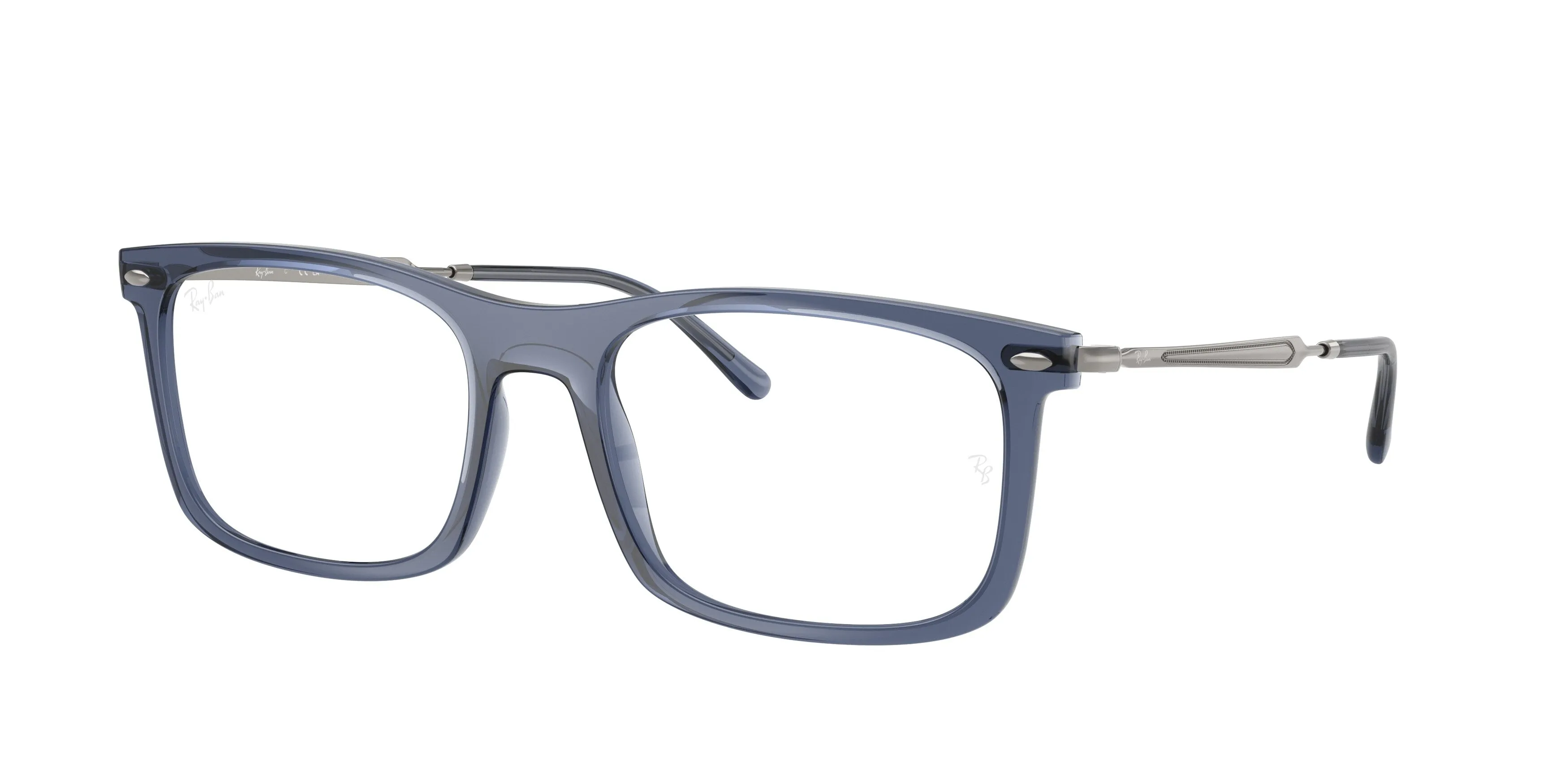 Ray - Ban RX7260 8462 Montature da vista Nylon Blu Trasparente Squadrata Normale - immagine 1