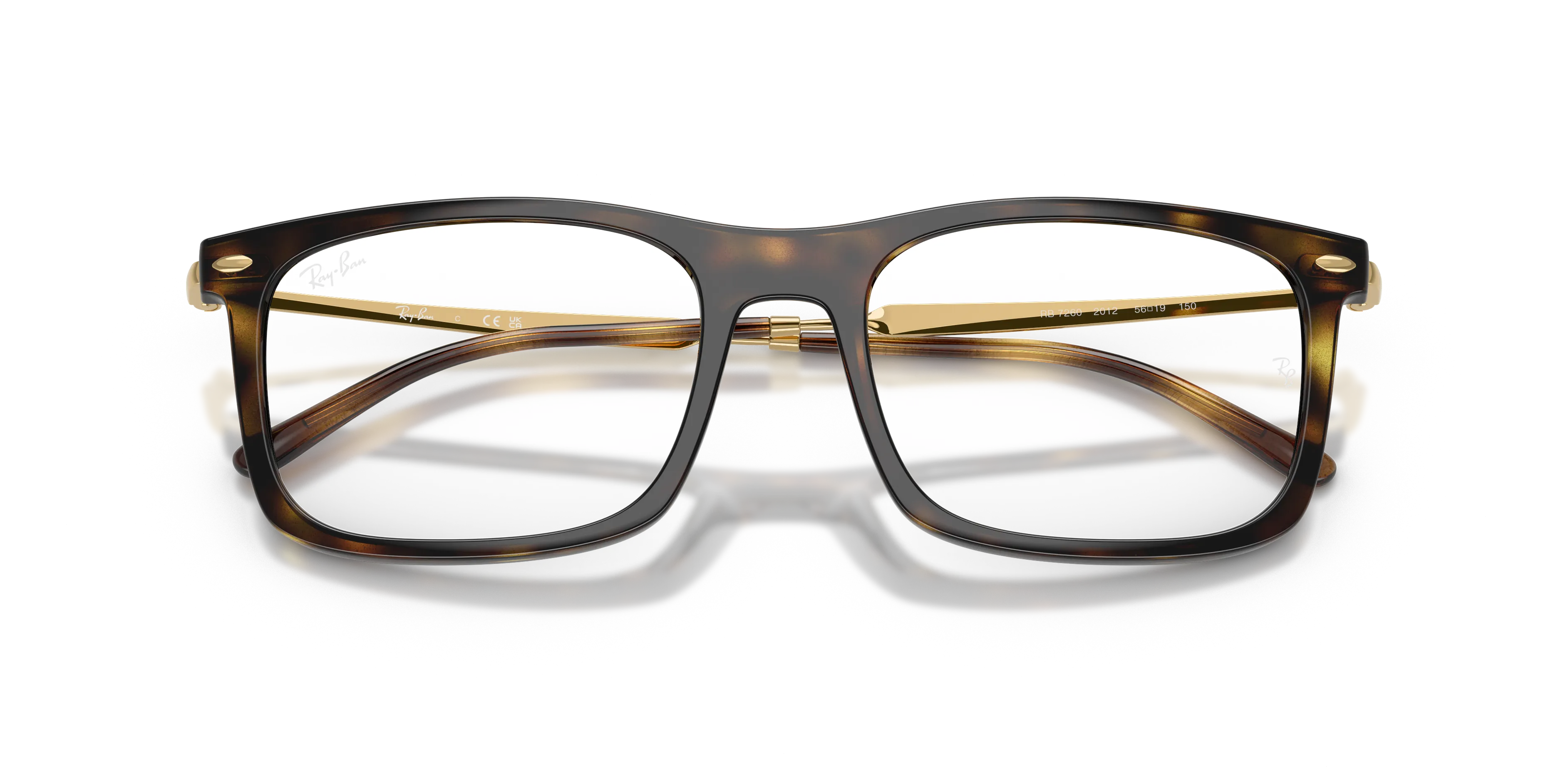 Ray - Ban RX7260 2012 Montature da vista Nylon Tartaruga Trasparente Squadrata Normale - immagine 2