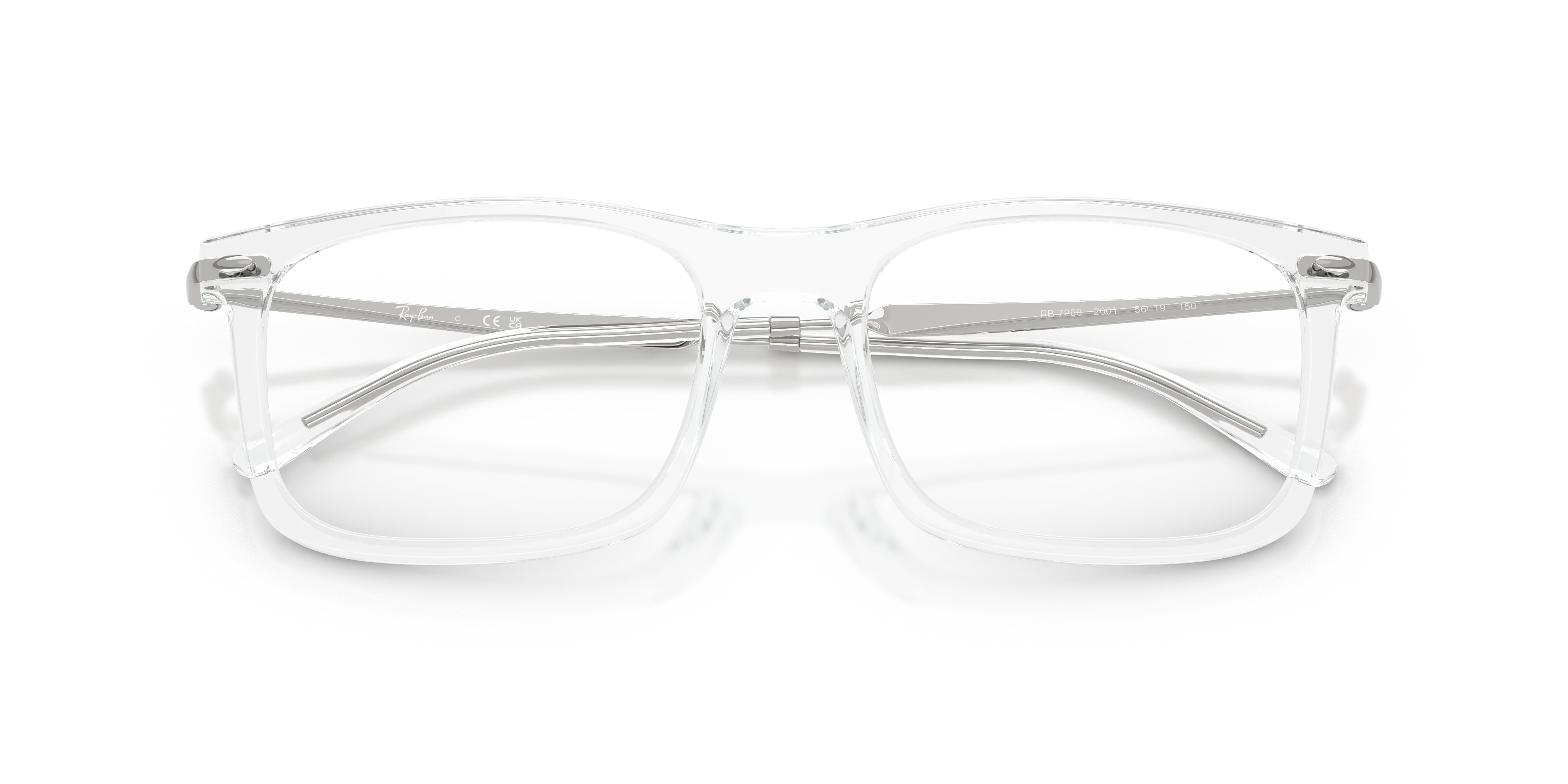 Ray - Ban RX7260 2001 Montature da vista Nylon Trasparente Trasparente Squadrata Normale - immagine 2