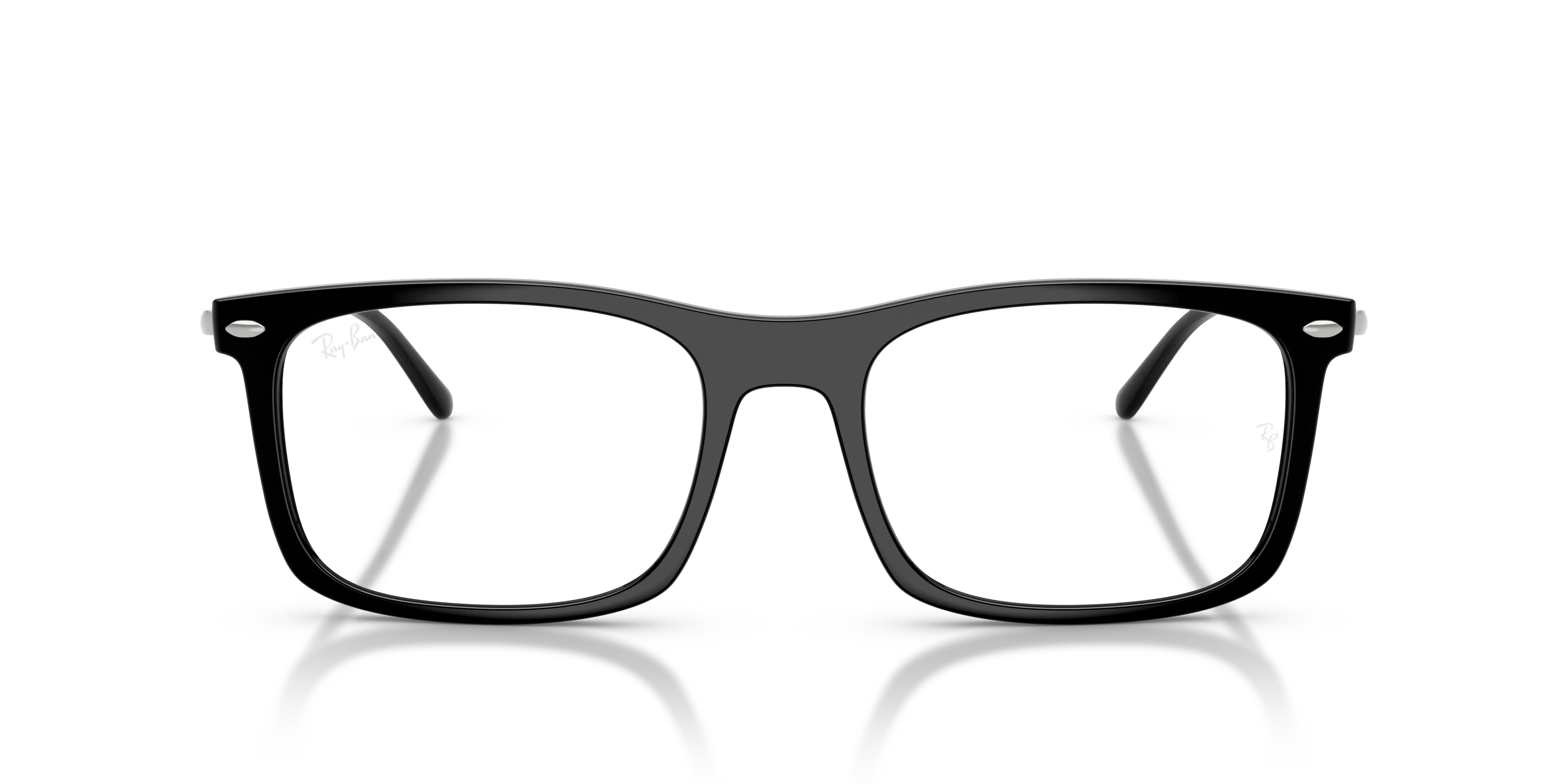 Ray - Ban RX7260 2000 Montature da vista Nylon Nero Trasparente Squadrata Normale - immagine 3