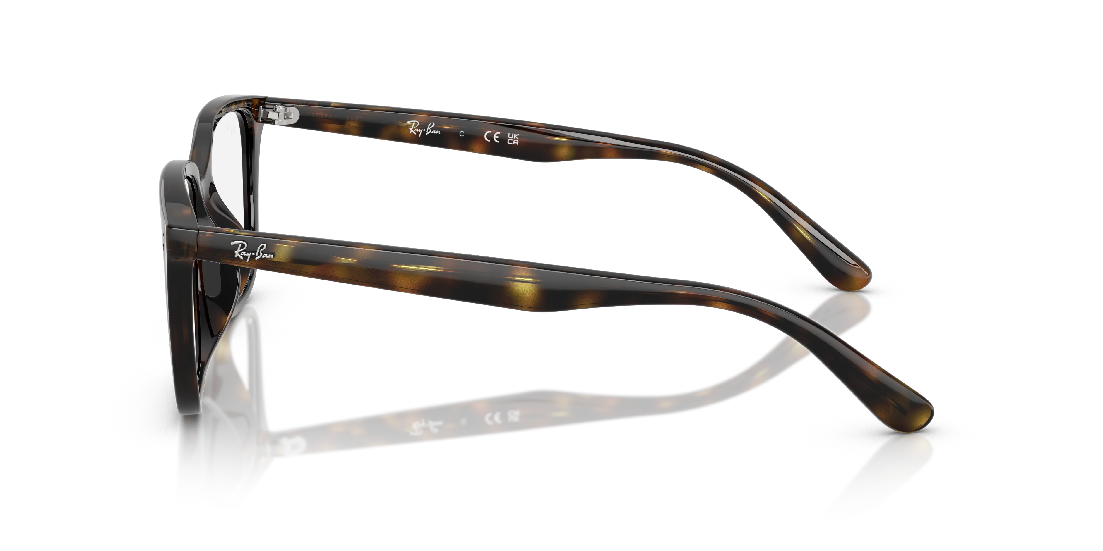 Ray - Ban RX7248D 2012 Montature da vista Acetato Tartaruga Trasparente Squadrata Normale - immagine 4