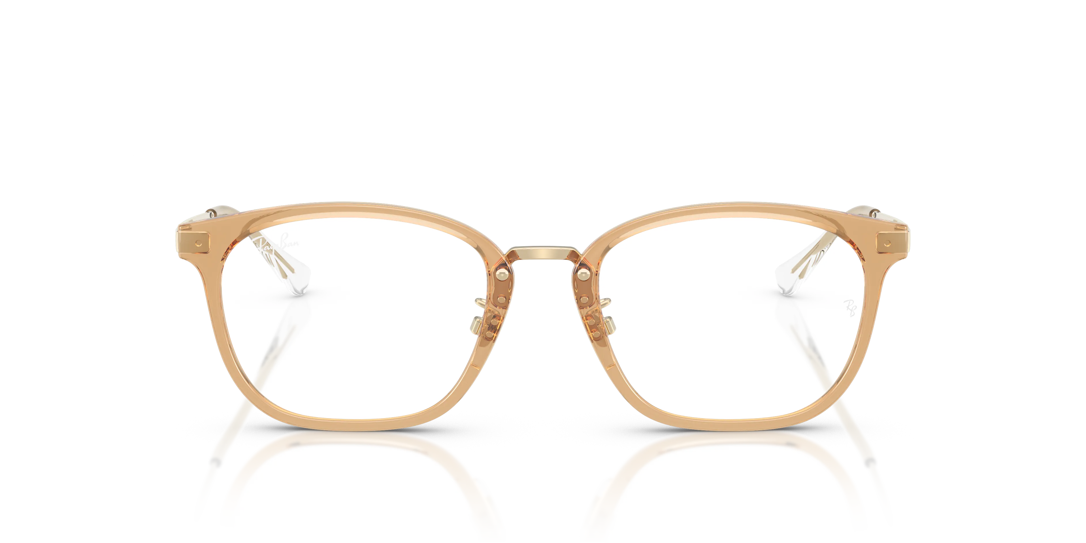 Ray - Ban RX7247D 8473 Montature da vista Iniettato Marrone Trasparente Squadrata Normale - immagine 3
