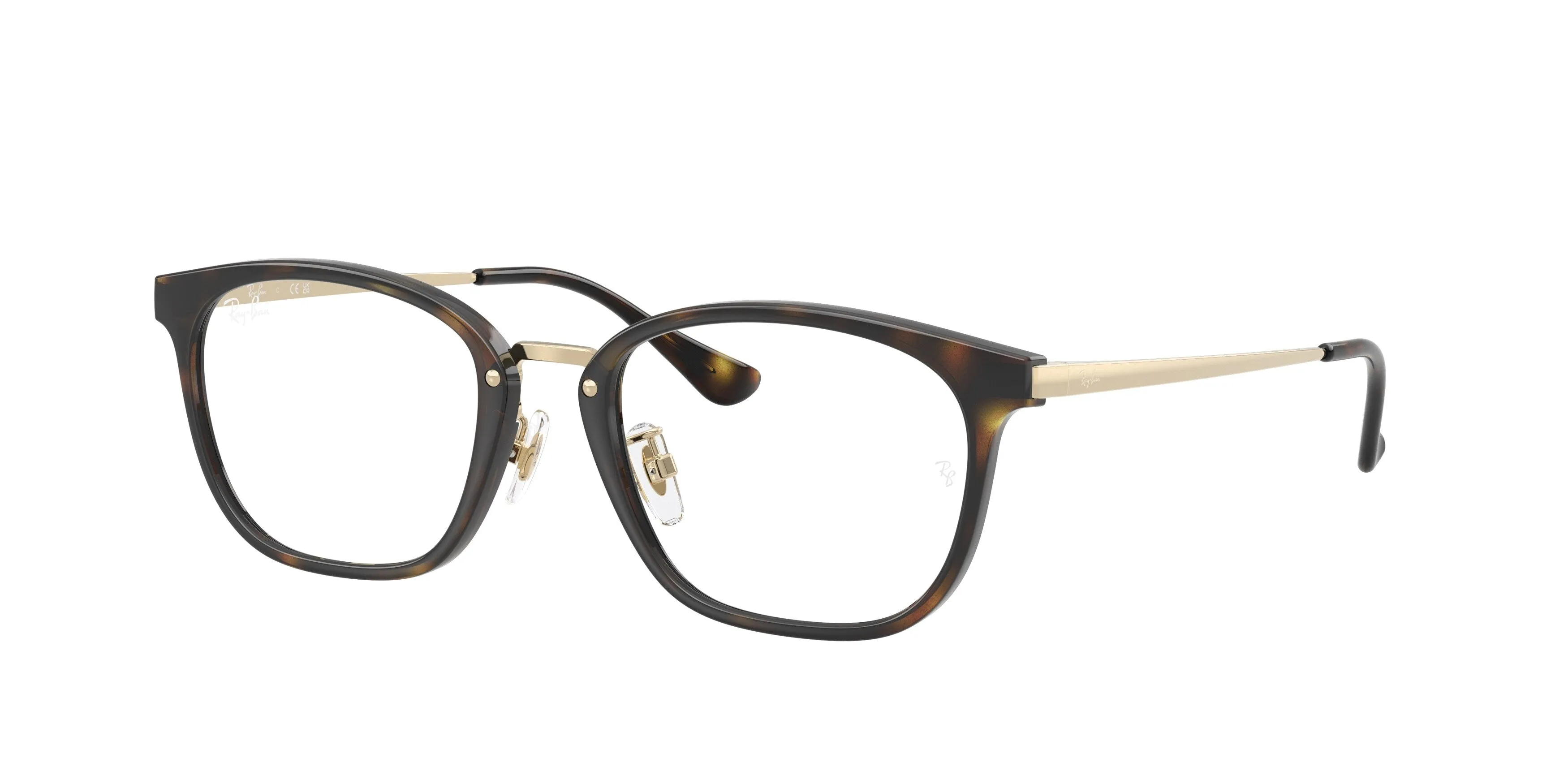 Ray - Ban RX7247D 8472 Montature da vista Iniettato Havana Trasparente Squadrata Normale - immagine 1