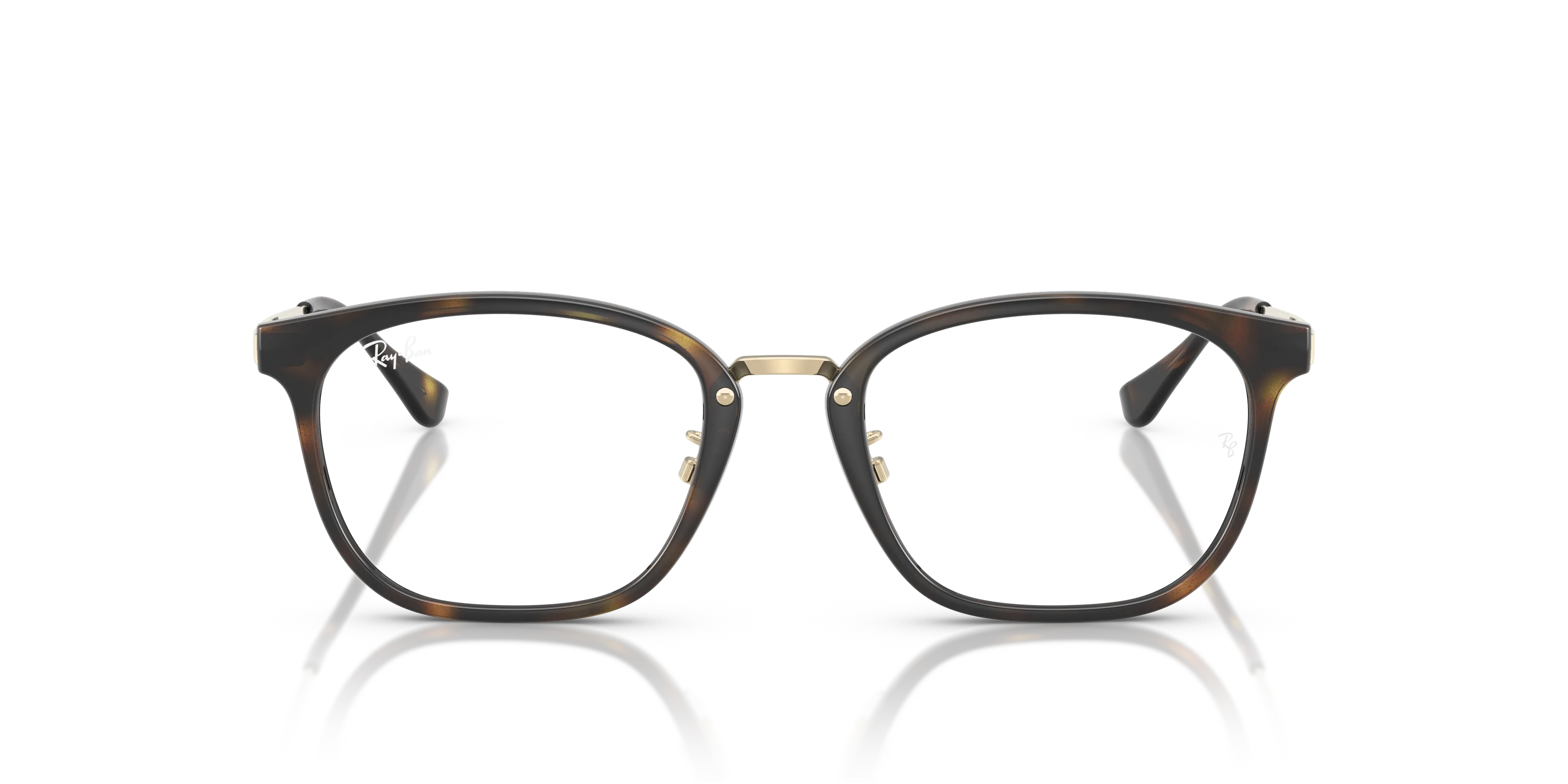 Ray - Ban RX7247D 8472 Montature da vista Iniettato Havana Trasparente Squadrata Normale - immagine 3