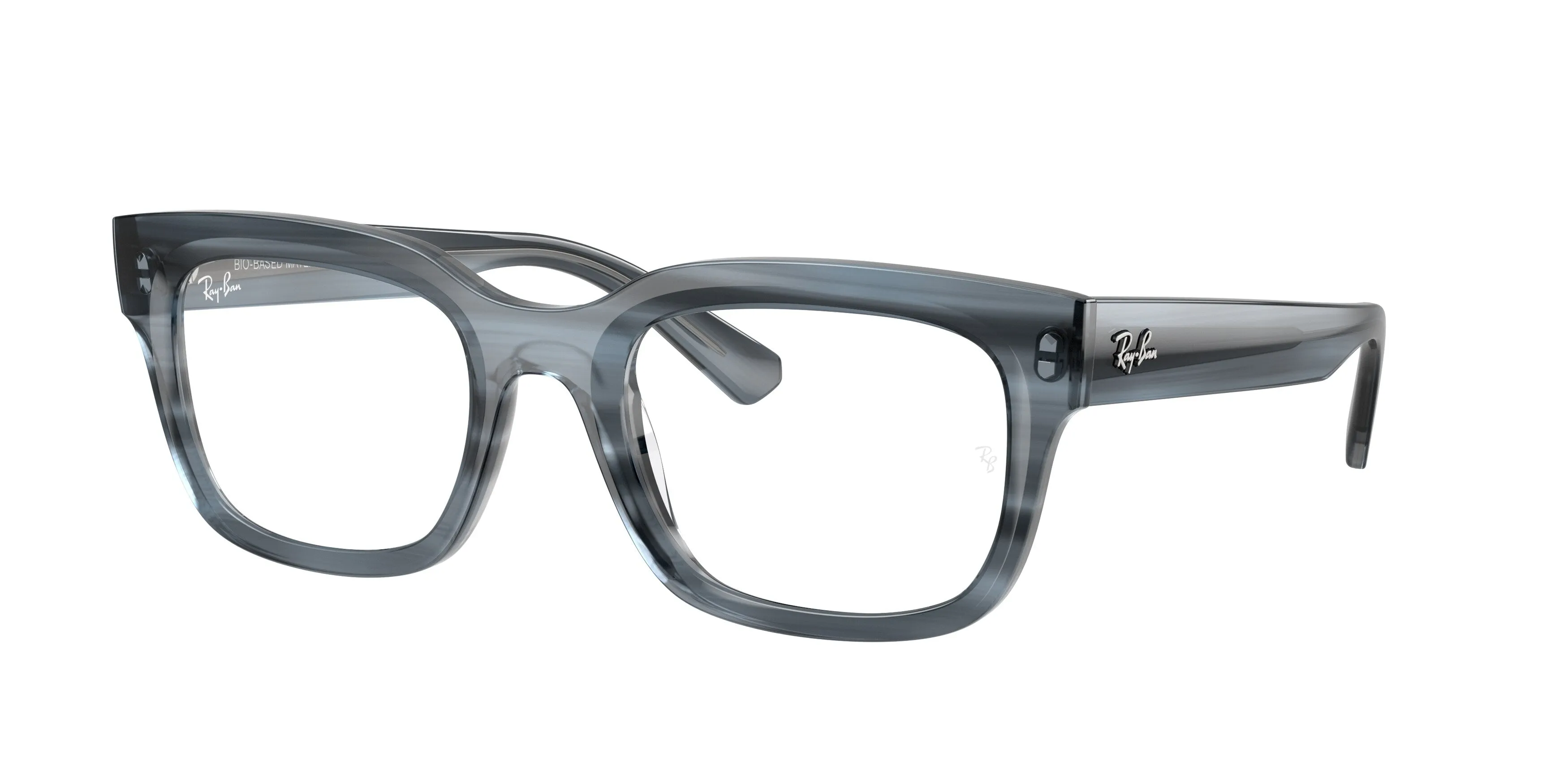 Ray - Ban RX7217 CHAD 8469 Montature da vista Iniettato Blu Trasparente Squadrata Normale - immagine 1