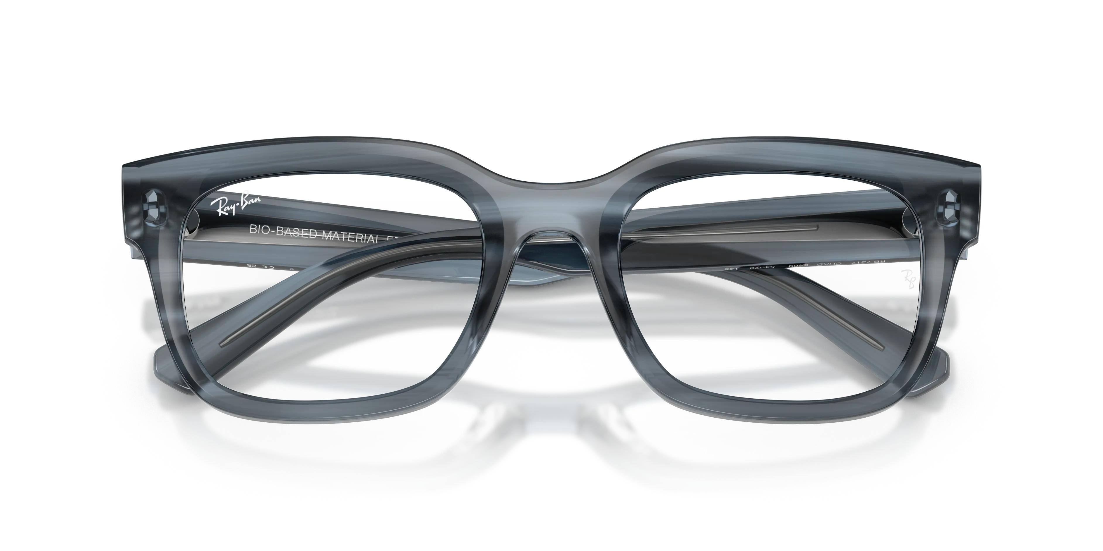 Ray - Ban RX7217 CHAD 8469 Montature da vista Iniettato Blu Trasparente Squadrata Normale - immagine 2