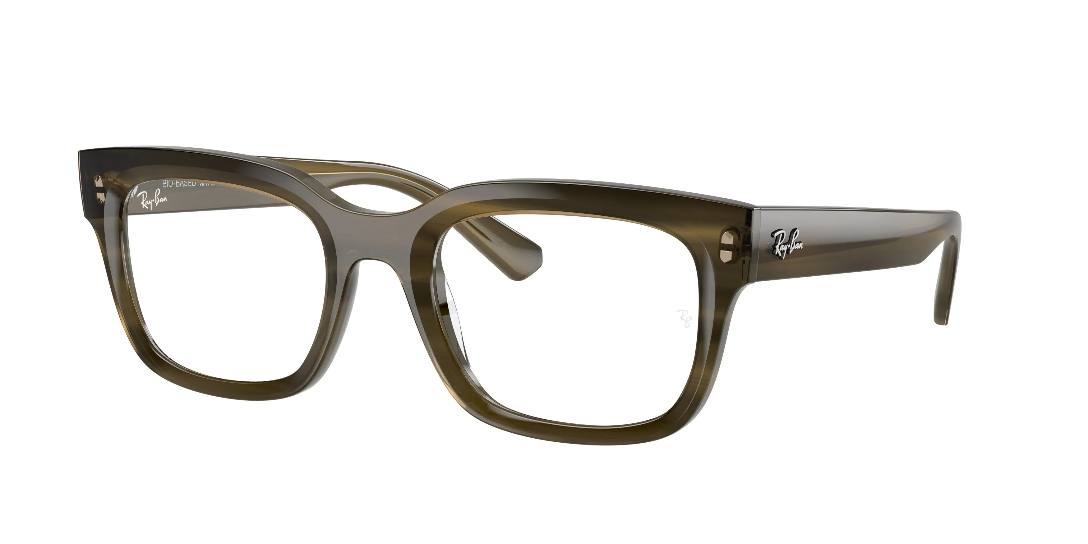 Ray - Ban RX7217 CHAD 8468 Montature da vista Iniettato Verde Trasparente Squadrata Normale - immagine 1