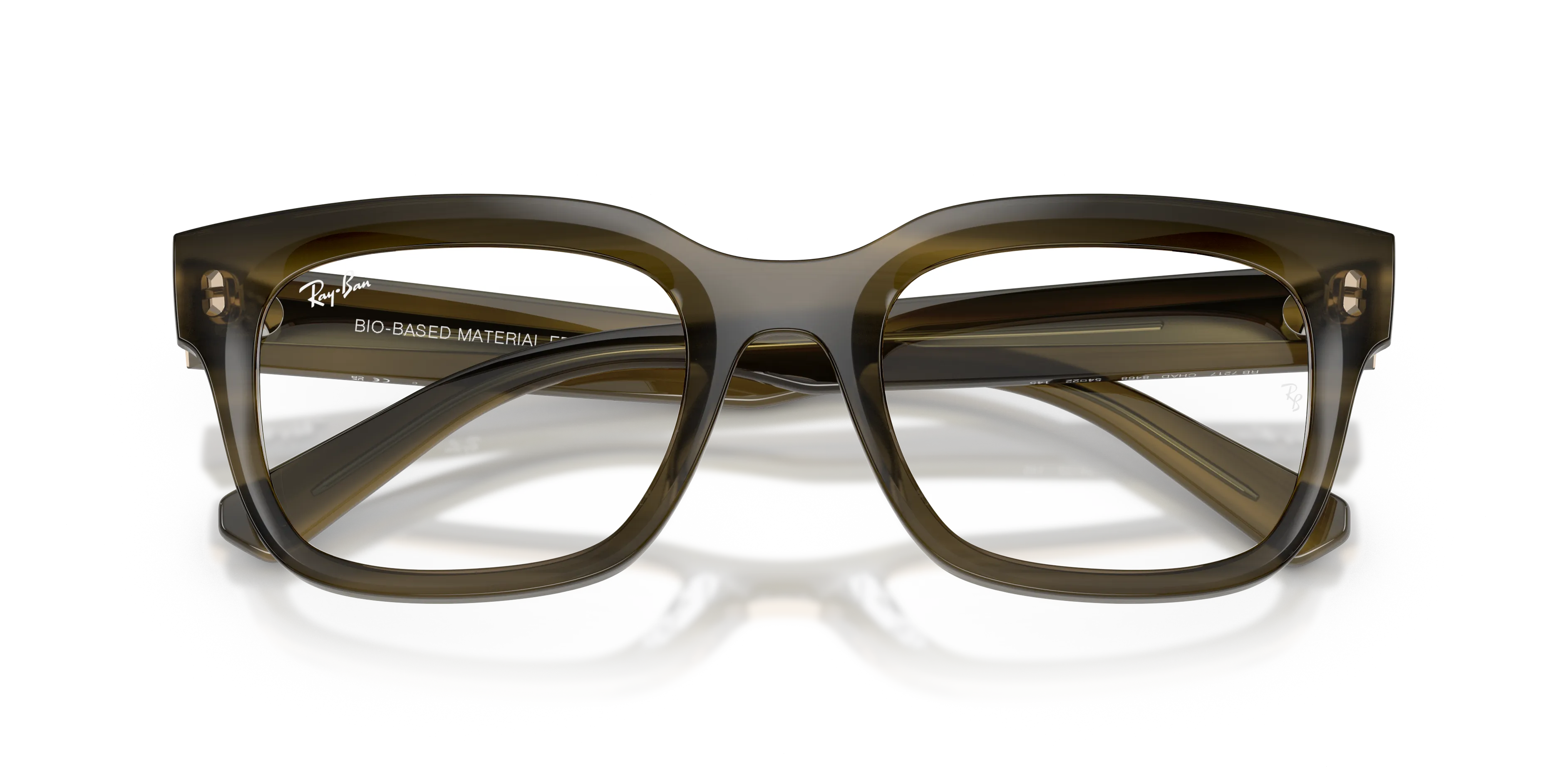 Ray - Ban RX7217 CHAD 8468 Montature da vista Iniettato Verde Trasparente Squadrata Normale - immagine 2