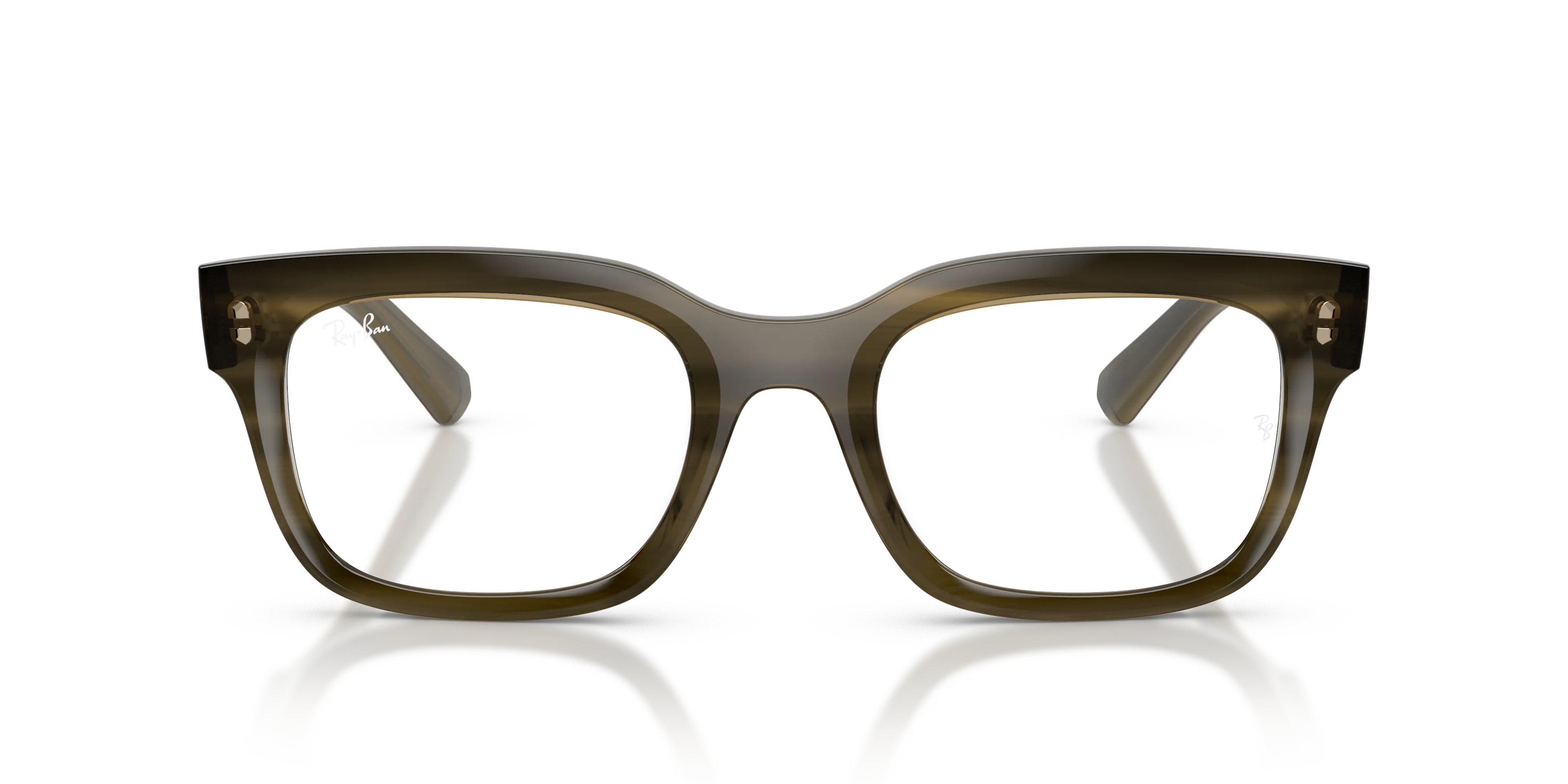 Ray - Ban RX7217 CHAD 8468 Montature da vista Iniettato Verde Trasparente Squadrata Normale - immagine 3