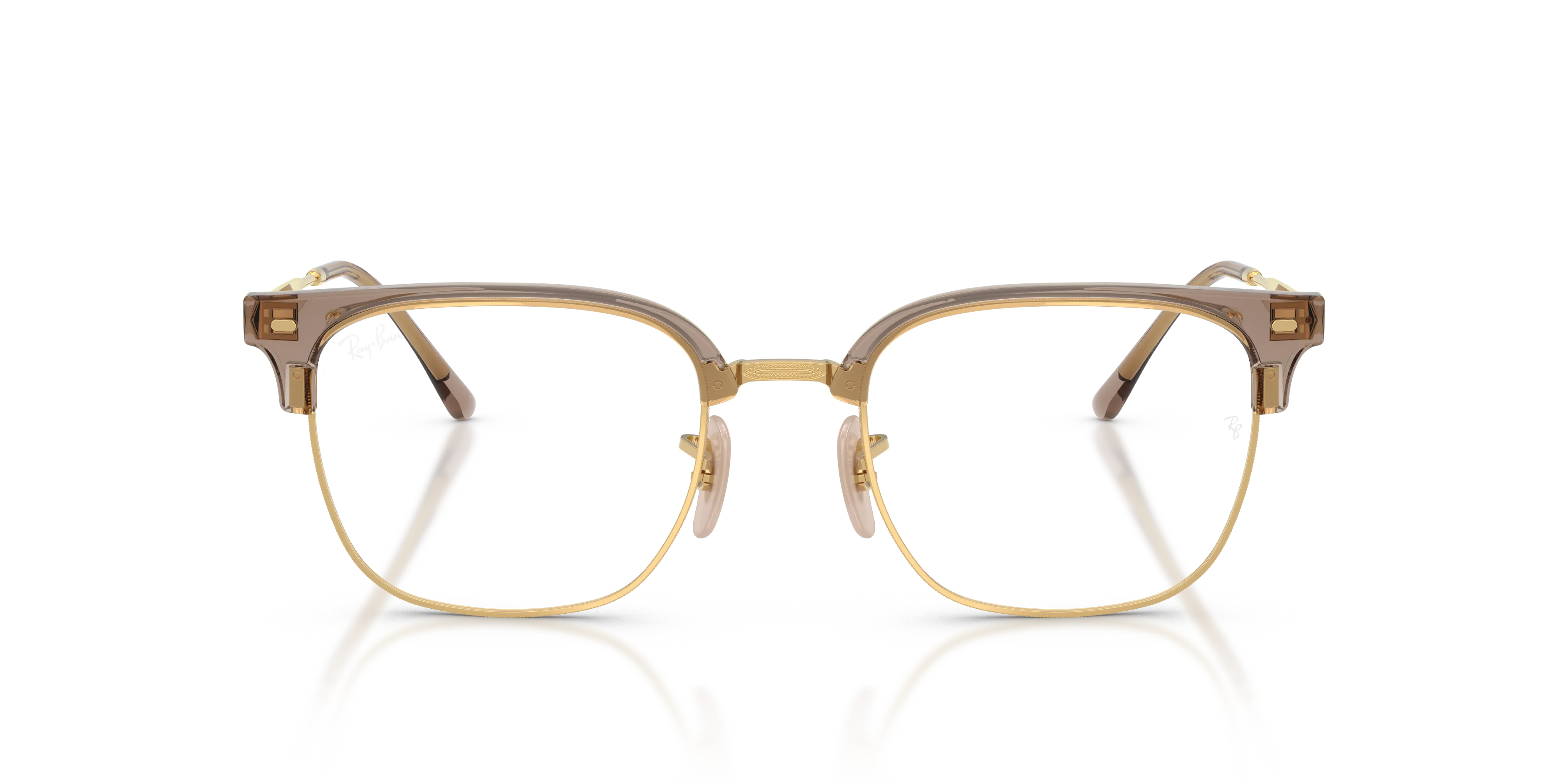 Ray - Ban RX7216 NEW CLUBMASTER 8471 Montature da vista Acetato Beige Trasparente Squadrata Normale - immagine 3