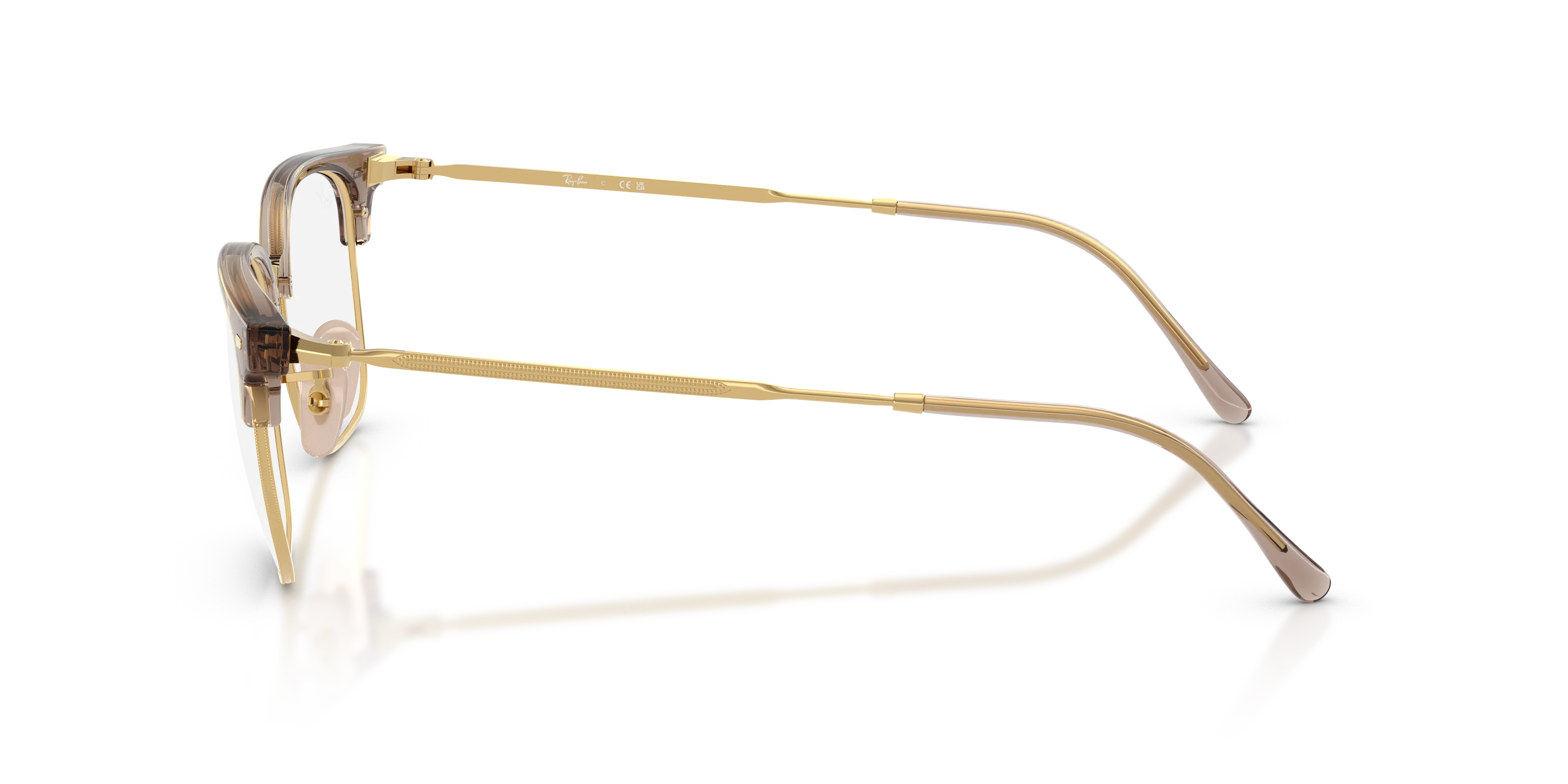 Ray - Ban RX7216 NEW CLUBMASTER 8471 Montature da vista Acetato Beige Trasparente Squadrata Normale - immagine 4