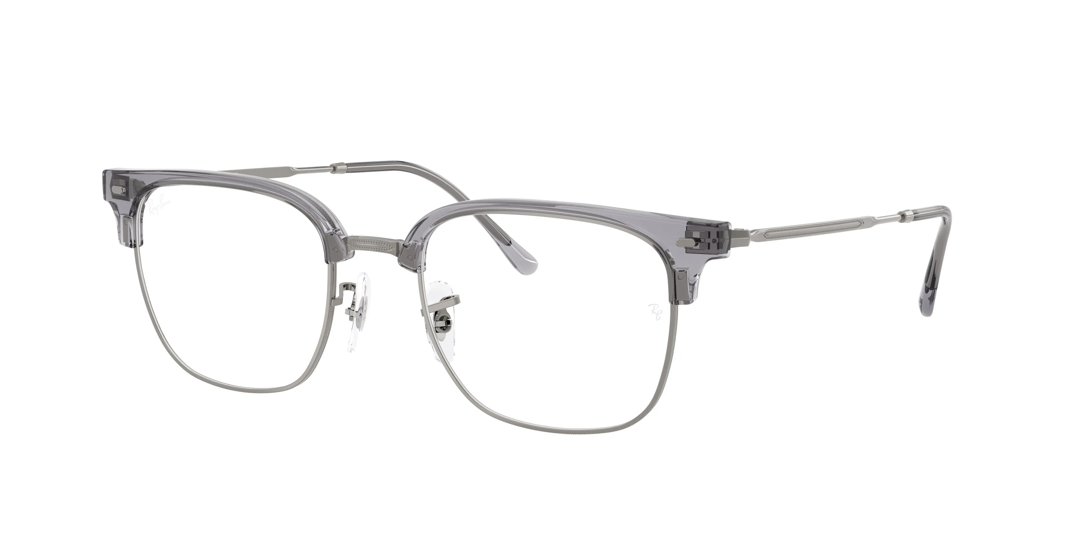 Ray - Ban RX7216 NEW CLUBMASTER 8470 Montature da vista Acetato Grigio Trasparente Squadrata Normale - immagine 1