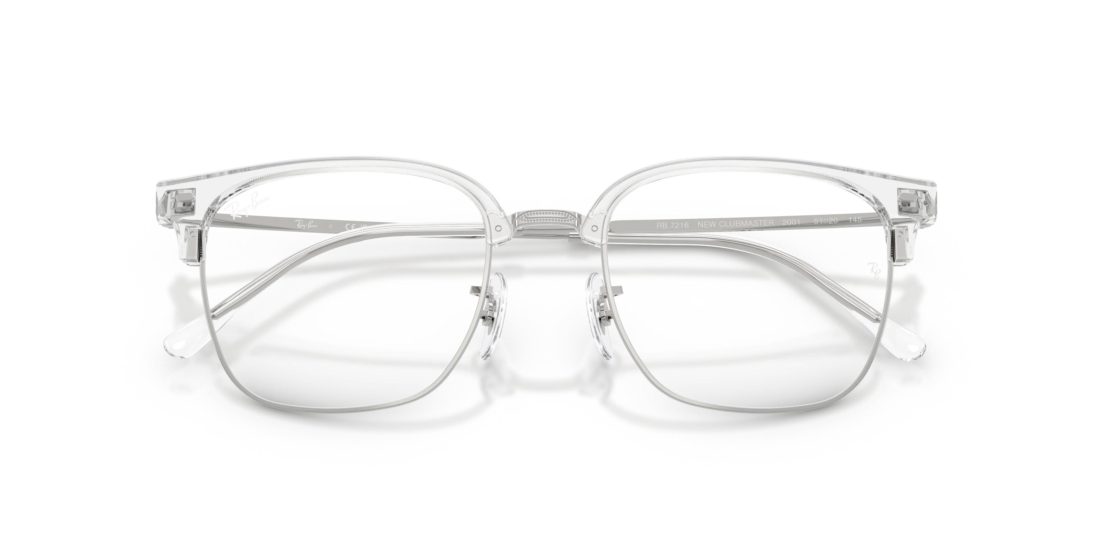 Ray - Ban RX7216 NEW CLUBMASTER 2001 Montature da vista Acetato Trasparente Trasparente Squadrata Normale - immagine 2