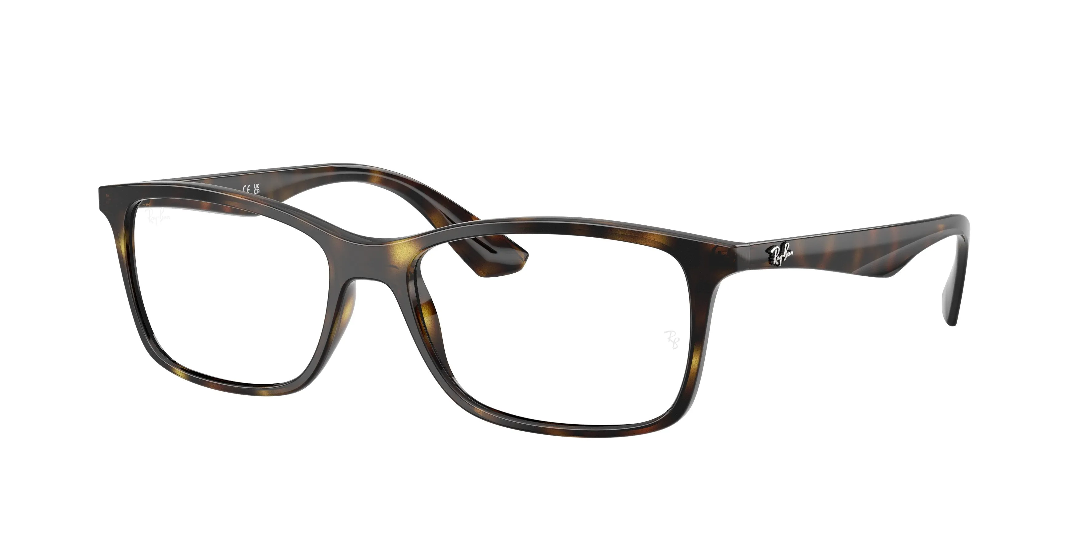 Ray - Ban RX7047 2012 Montature da vista Iniettato Tartaruga Trasparente Squadrata Normale - immagine 1