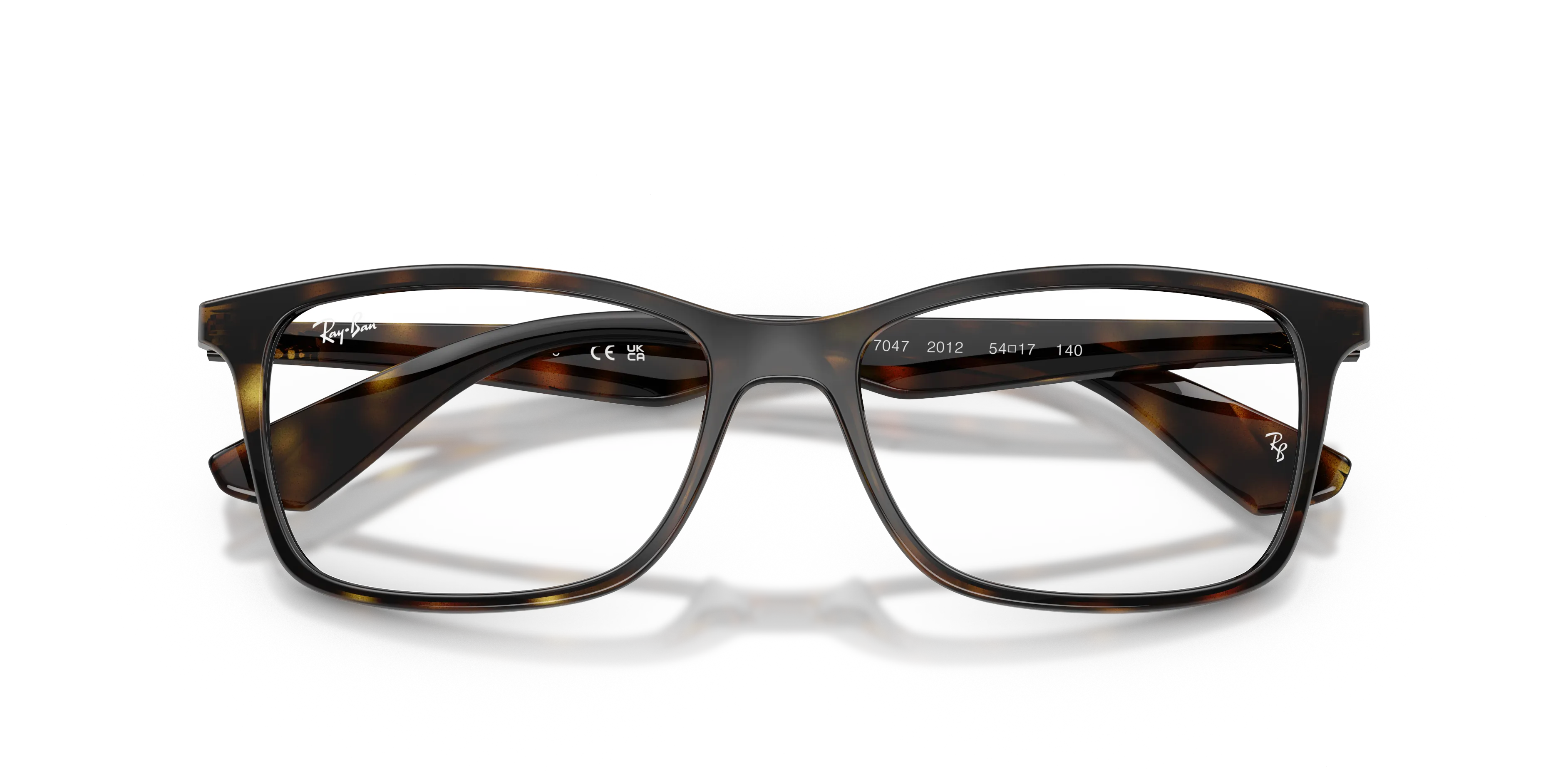 Ray - Ban RX7047 2012 Montature da vista Iniettato Tartaruga Trasparente Squadrata Normale - immagine 2