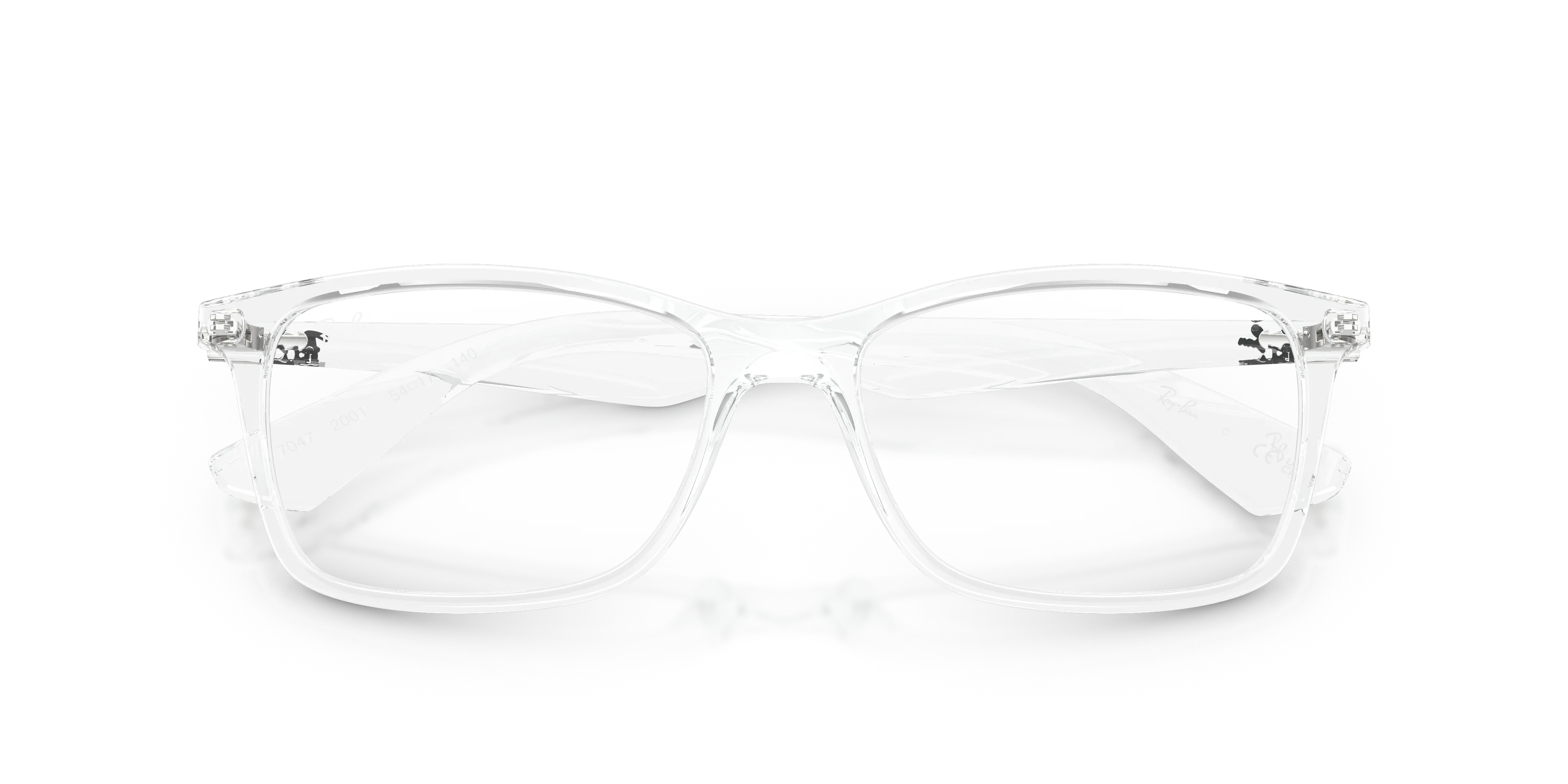 Ray - Ban RX7047 2001 Montature da vista Iniettato Trasparente Trasparente Squadrata Normale - immagine 2