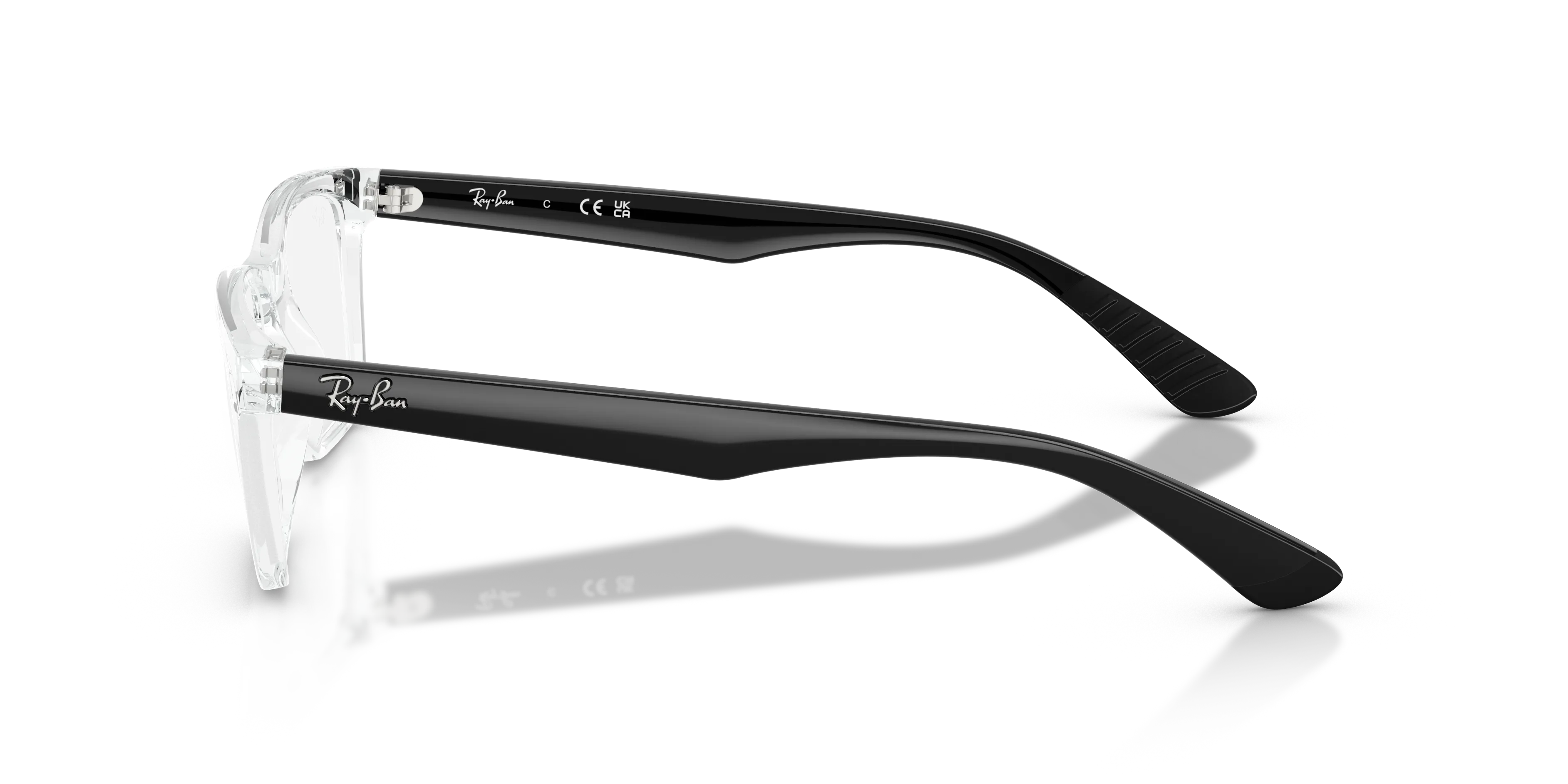 Ray - Ban RX7025 5943 Montature da vista Iniettato Trasparente Trasparente Squadrata Normale - immagine 4