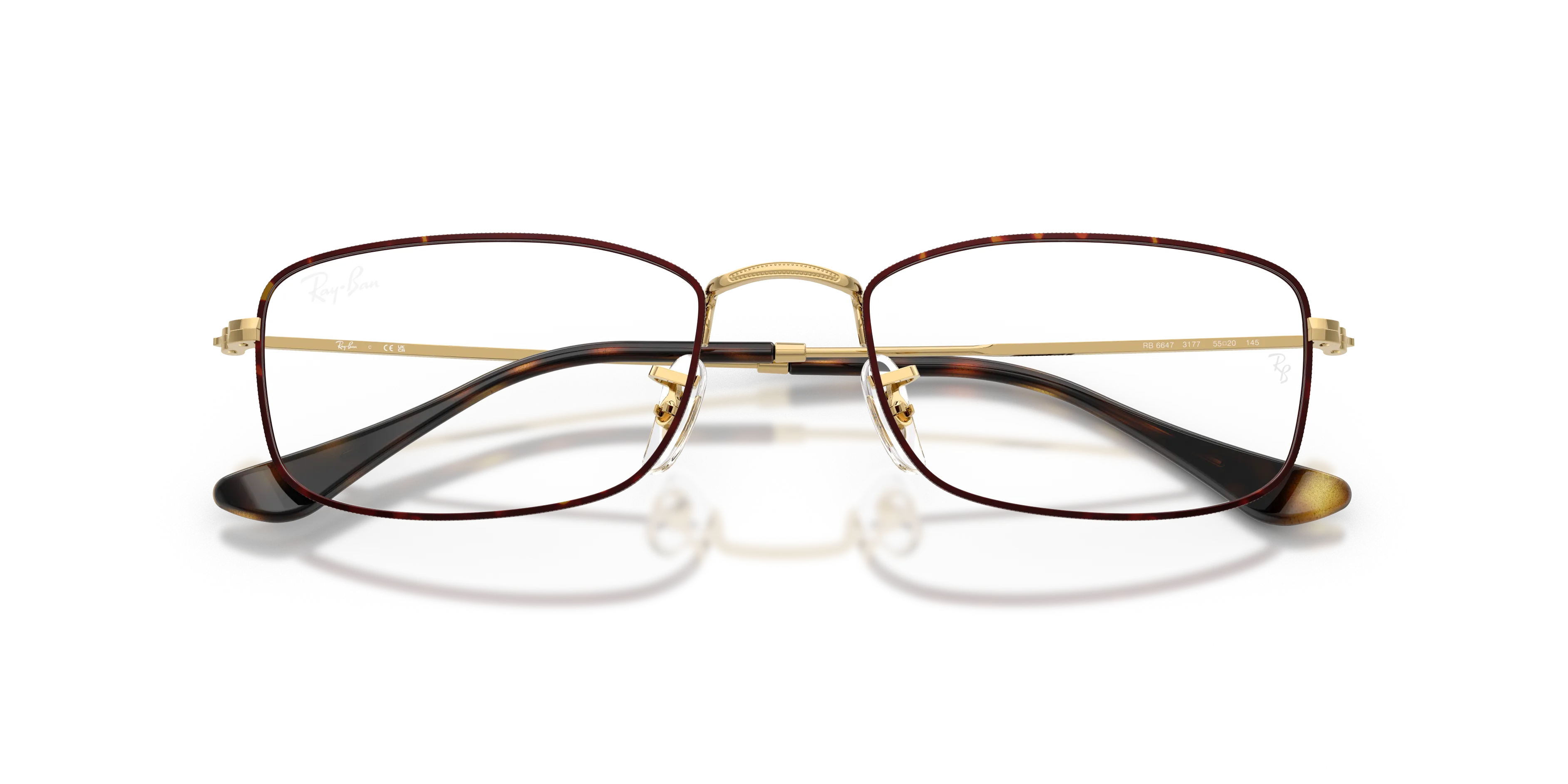 Ray - Ban RX6647 3177 Montature da vista Metallo Tartaruga Trasparente Geometrica Normale - immagine 2