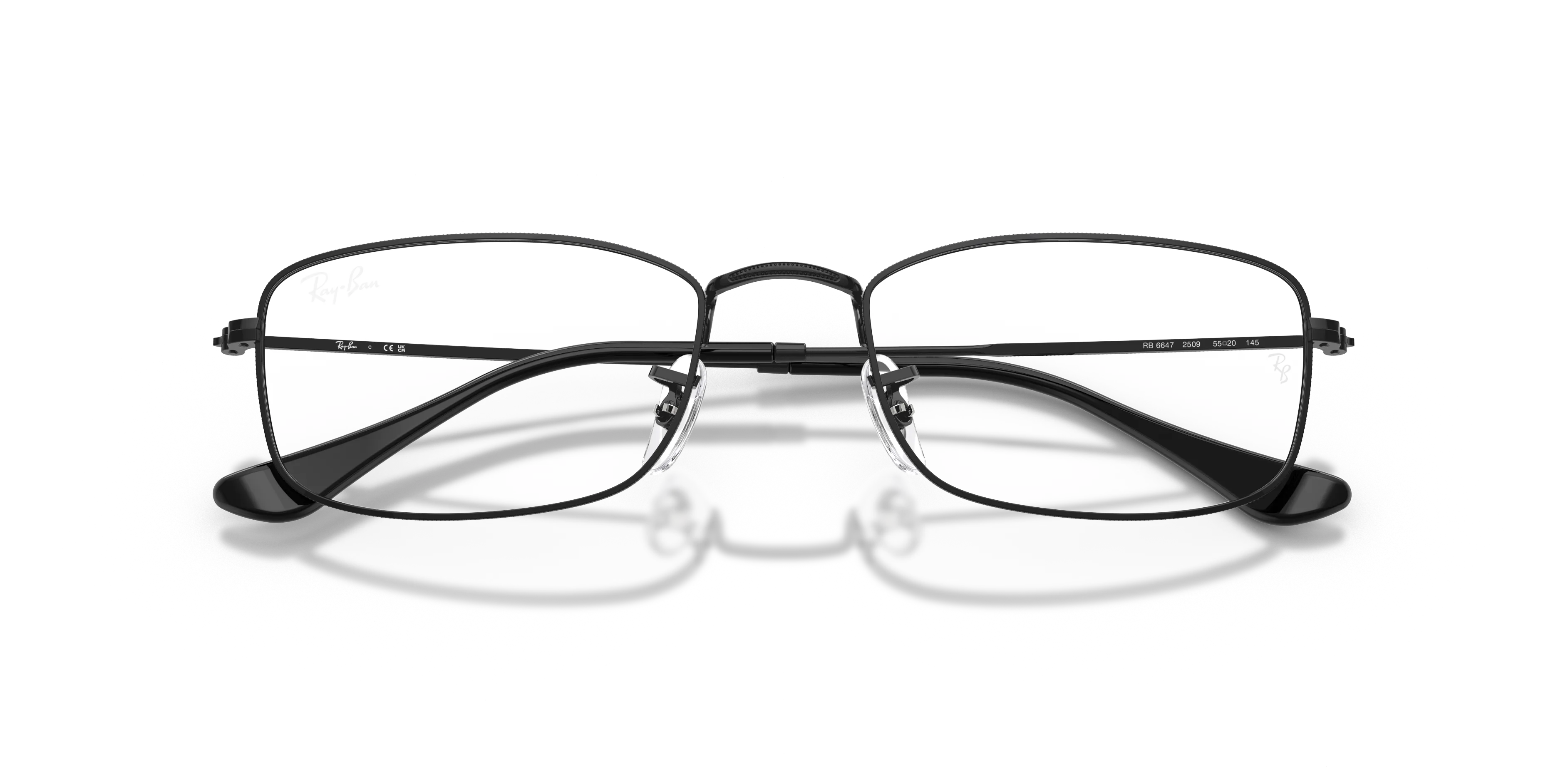Ray - Ban RX6647 2509 Montature da vista Metallo Nero Trasparente Geometrica Normale - immagine 2