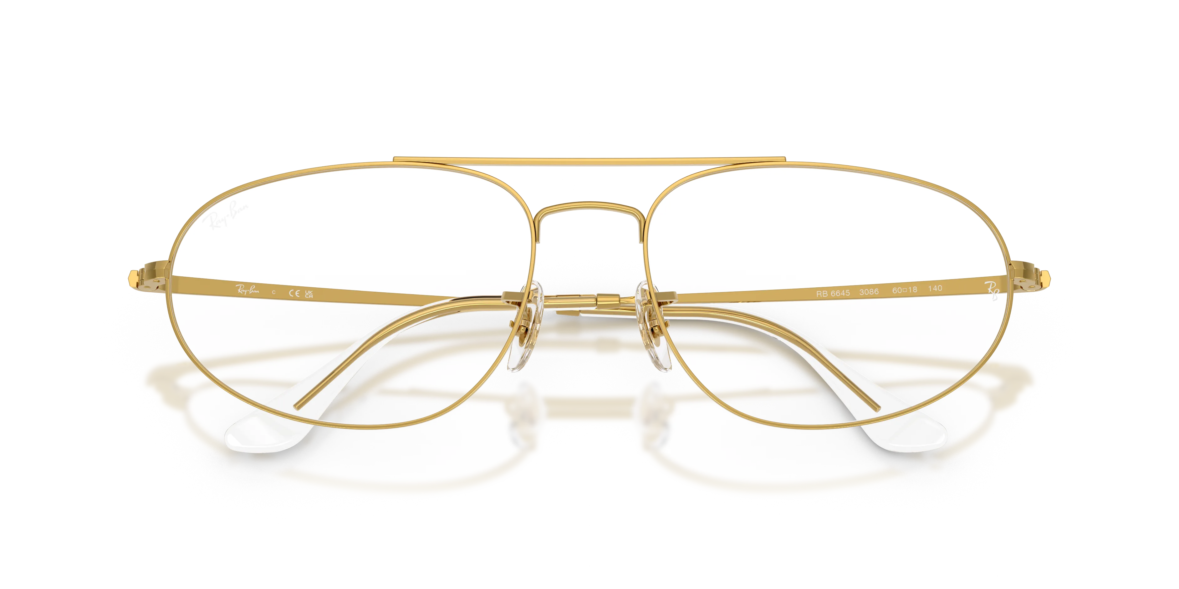 Ray - Ban RX6645 3086 Montature da vista Metallo Oro Trasparente Geometrica Normale - immagine 2