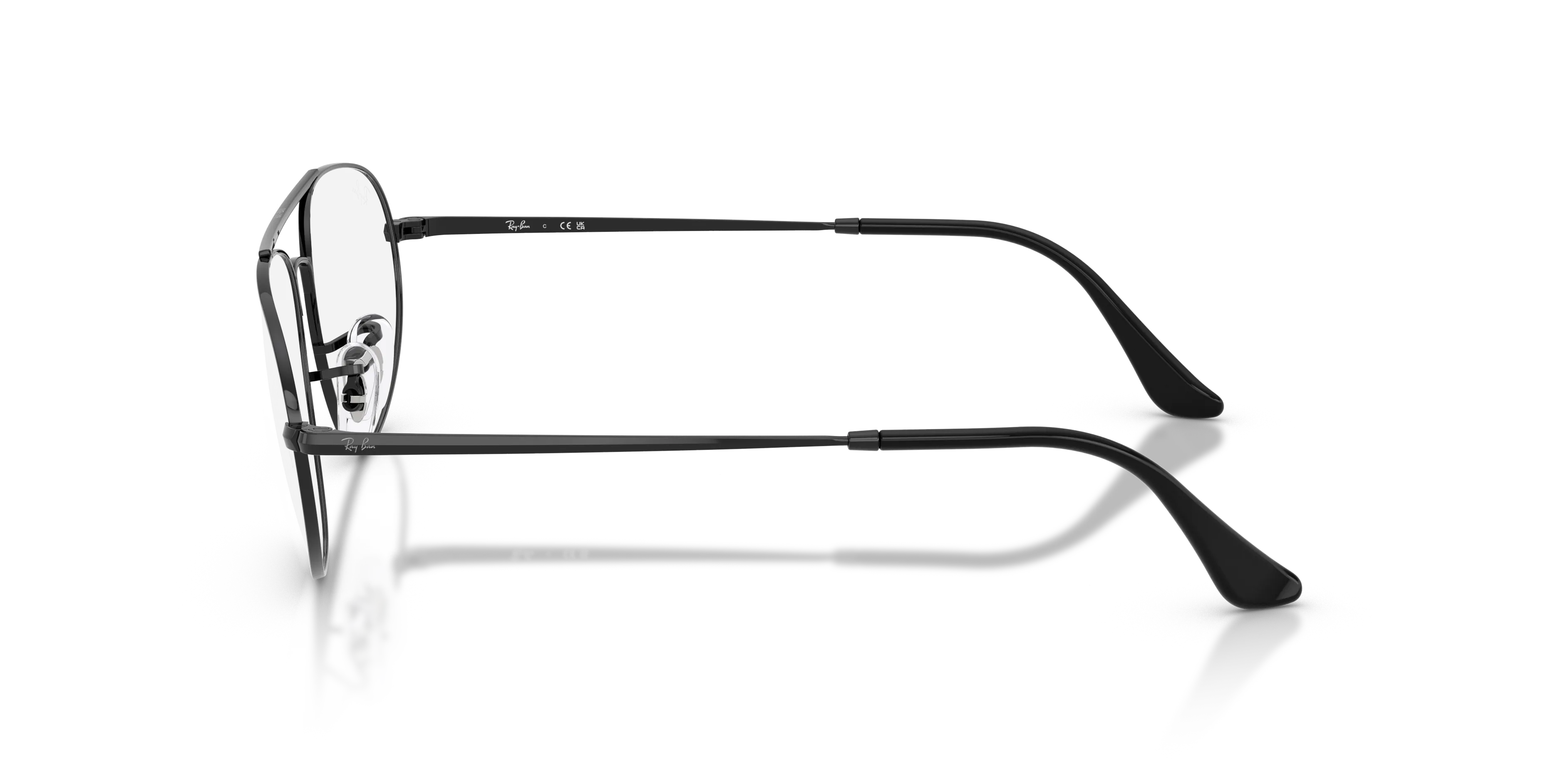 Ray - Ban RX6645 2509 Montature da vista Metallo Nero Trasparente Geometrica Normale - immagine 4