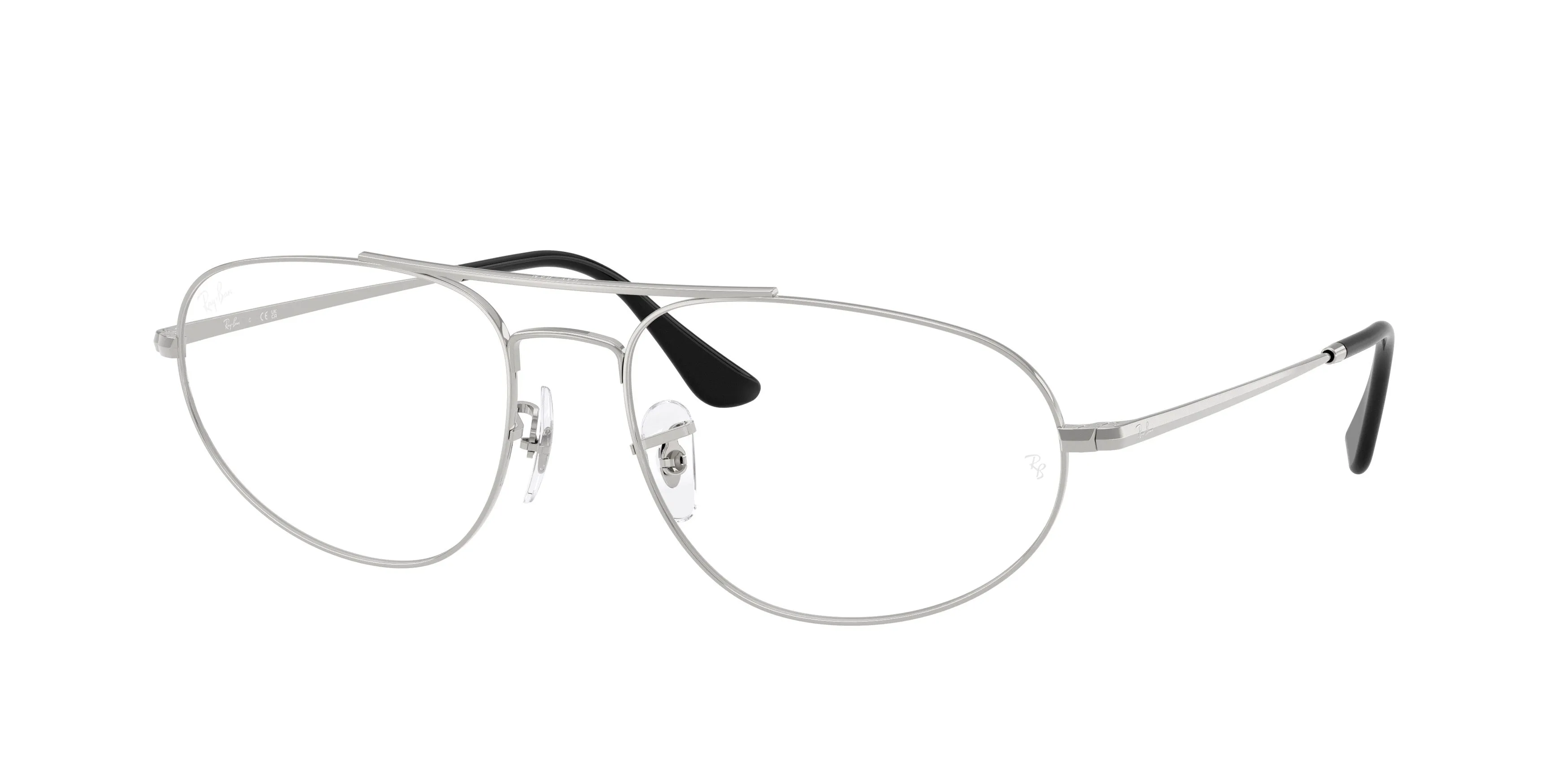 Ray - Ban RX6645 2501 Montature da vista Metallo Argento Trasparente Geometrica Normale - immagine 1