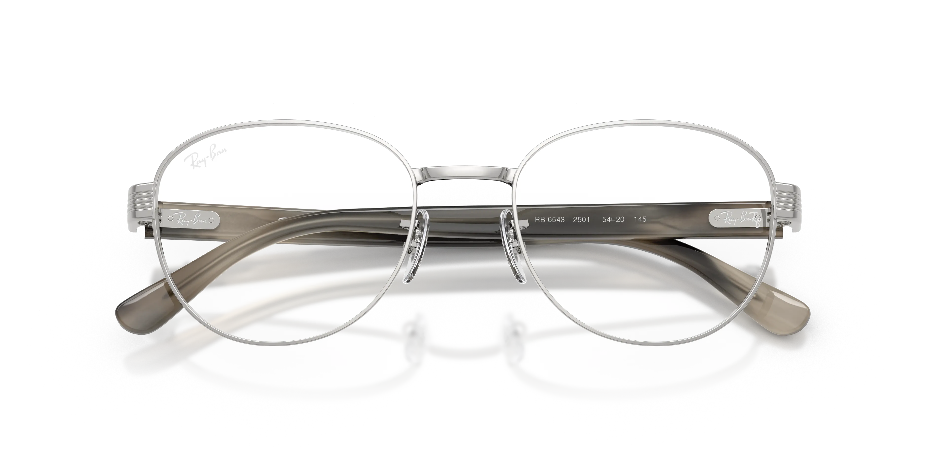 Ray - Ban RX6543 2501 Montature da vista Metallo Argento Trasparente Squadrata Normale - immagine 2