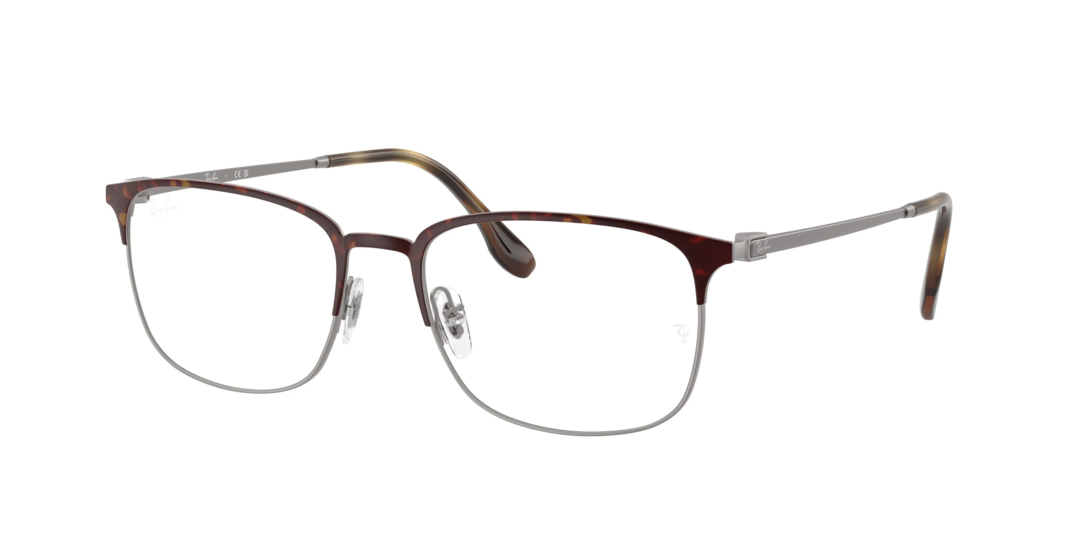 Ray - Ban RX6494 3223 Montature da vista Metallo Grigio Trasparente Pillow Normale - immagine 1