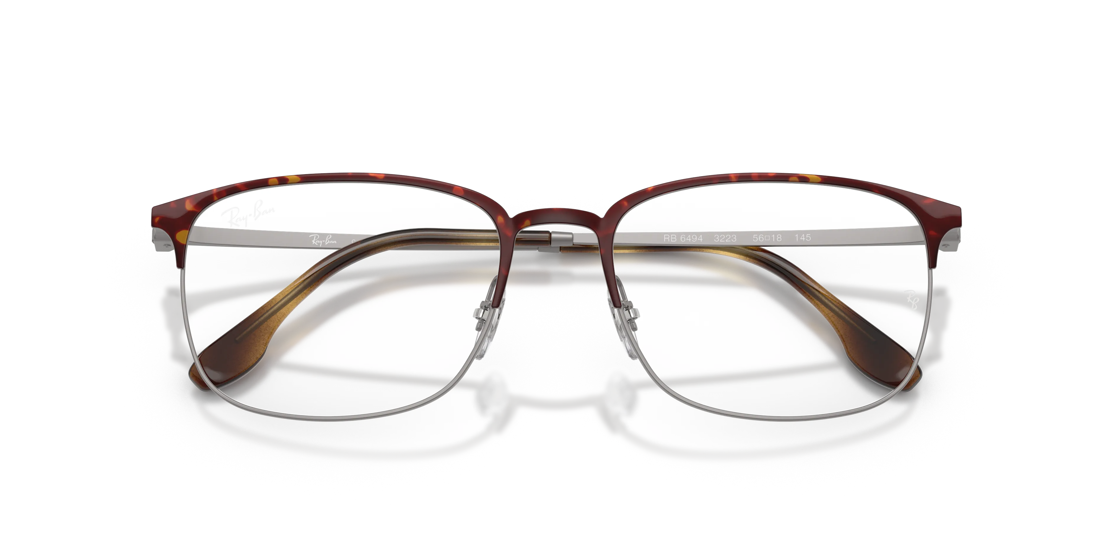 Ray - Ban RX6494 3223 Montature da vista Metallo Grigio Trasparente Pillow Normale - immagine 2