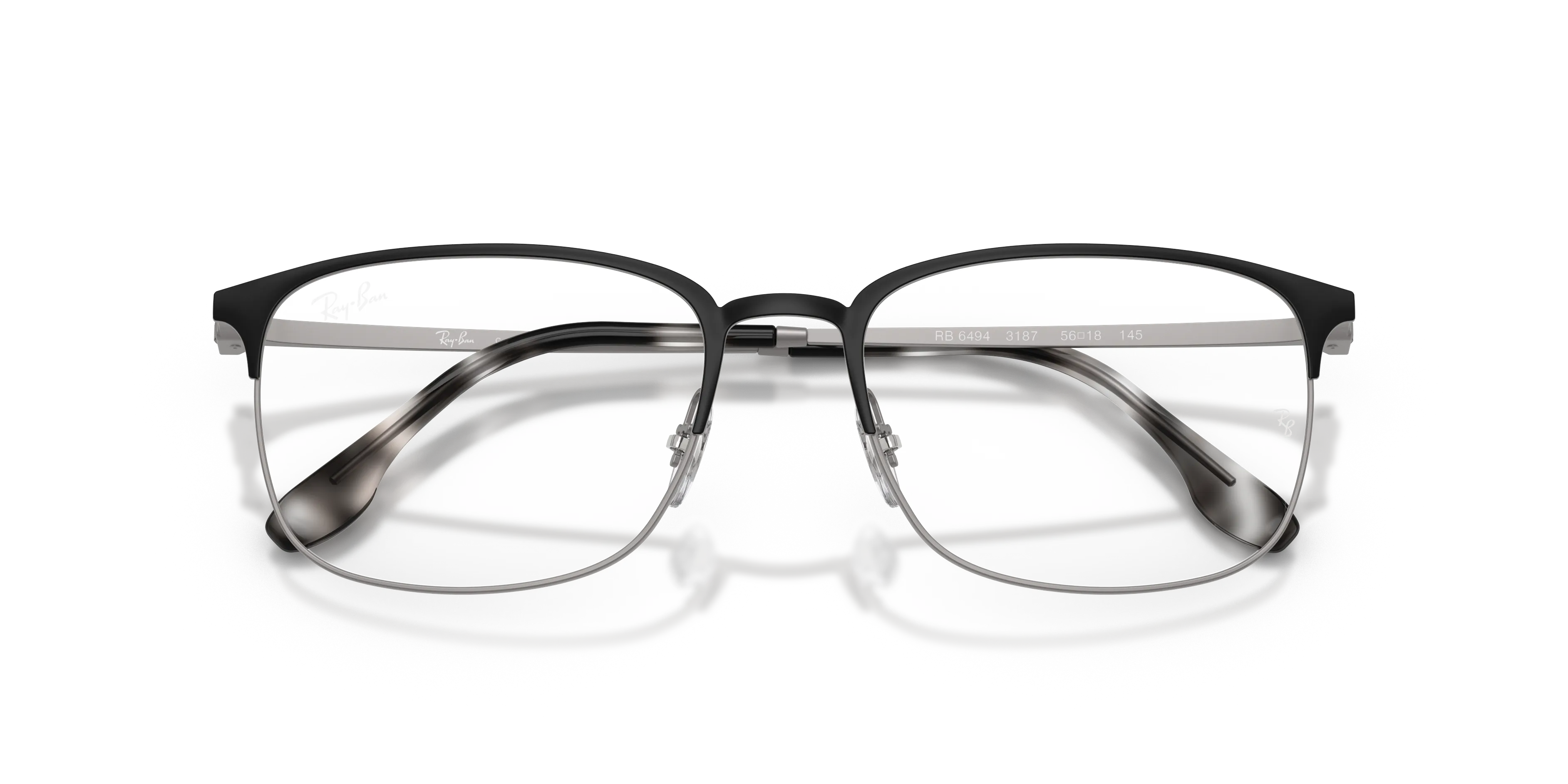 Ray - Ban RX6494 3187 Montature da vista Metallo Nero Trasparente Pillow Normale - immagine 2