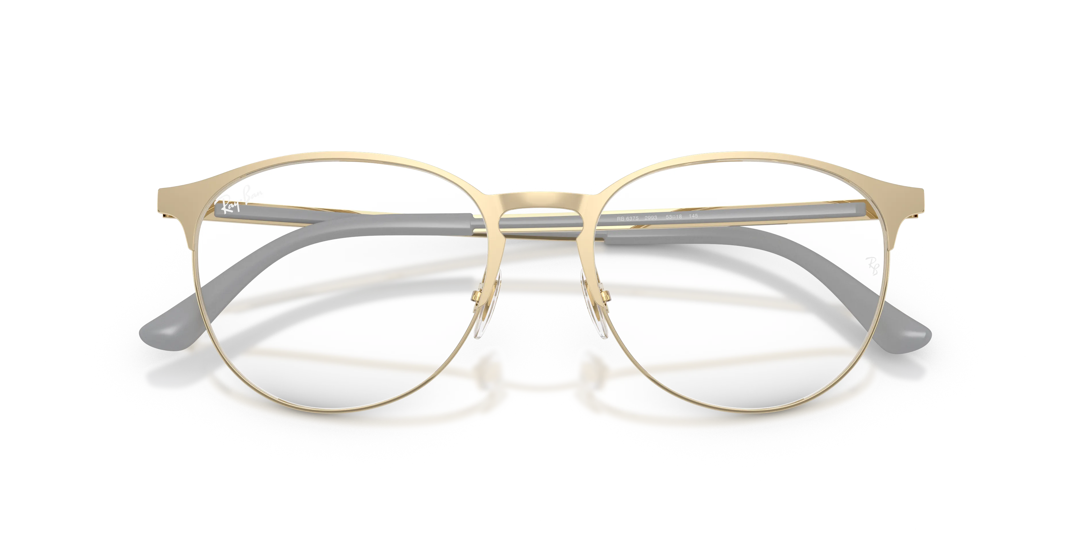 Ray - Ban RX6375 2993 Montature da vista Metallo Oro Trasparente Pantos Normale - immagine 2