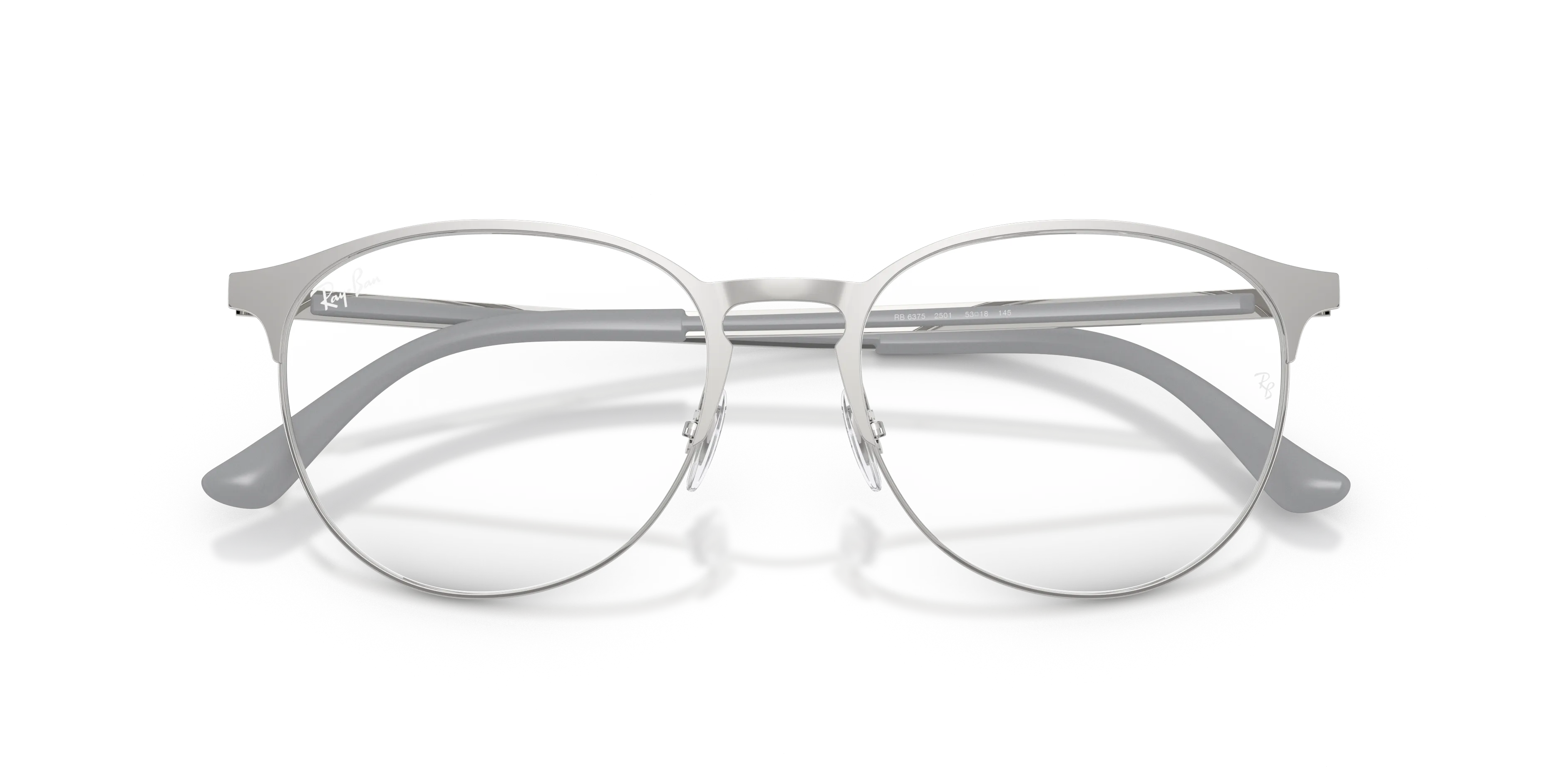 Ray - Ban RX6375 2501 Montature da vista Metallo Argento Trasparente Pantos Normale - immagine 2