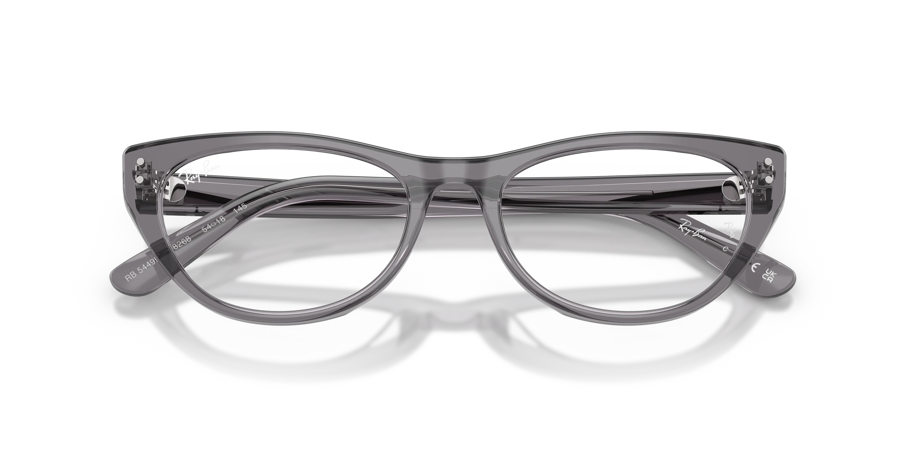 Ray - Ban RX5449D 8268 Montature da vista Acetato Grigio Trasparente Squadrata Normale - immagine 2
