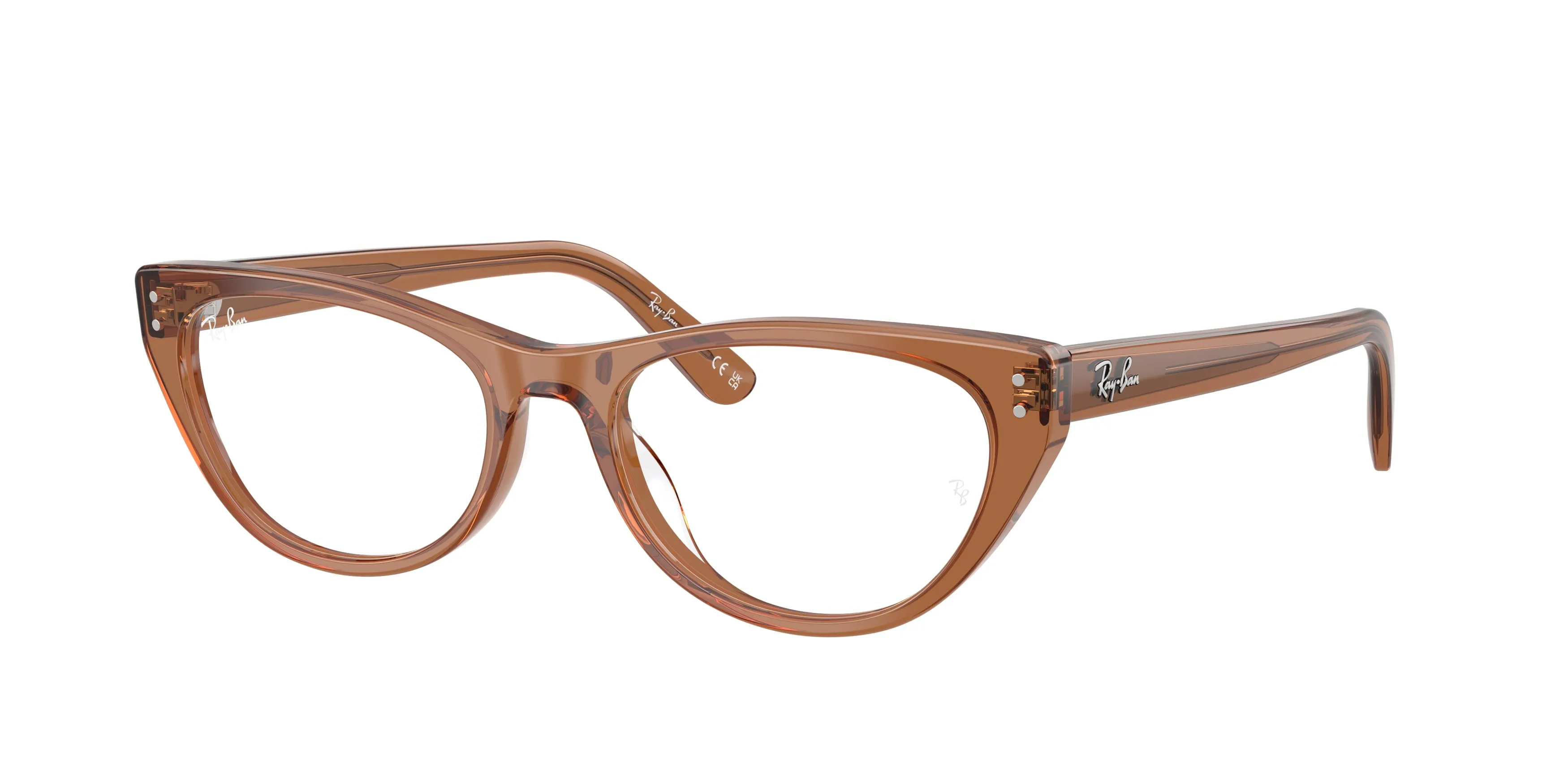 Ray - Ban RX5449D 8201 Montature da vista Acetato Marrone Trasparente Squadrata Normale - immagine 1
