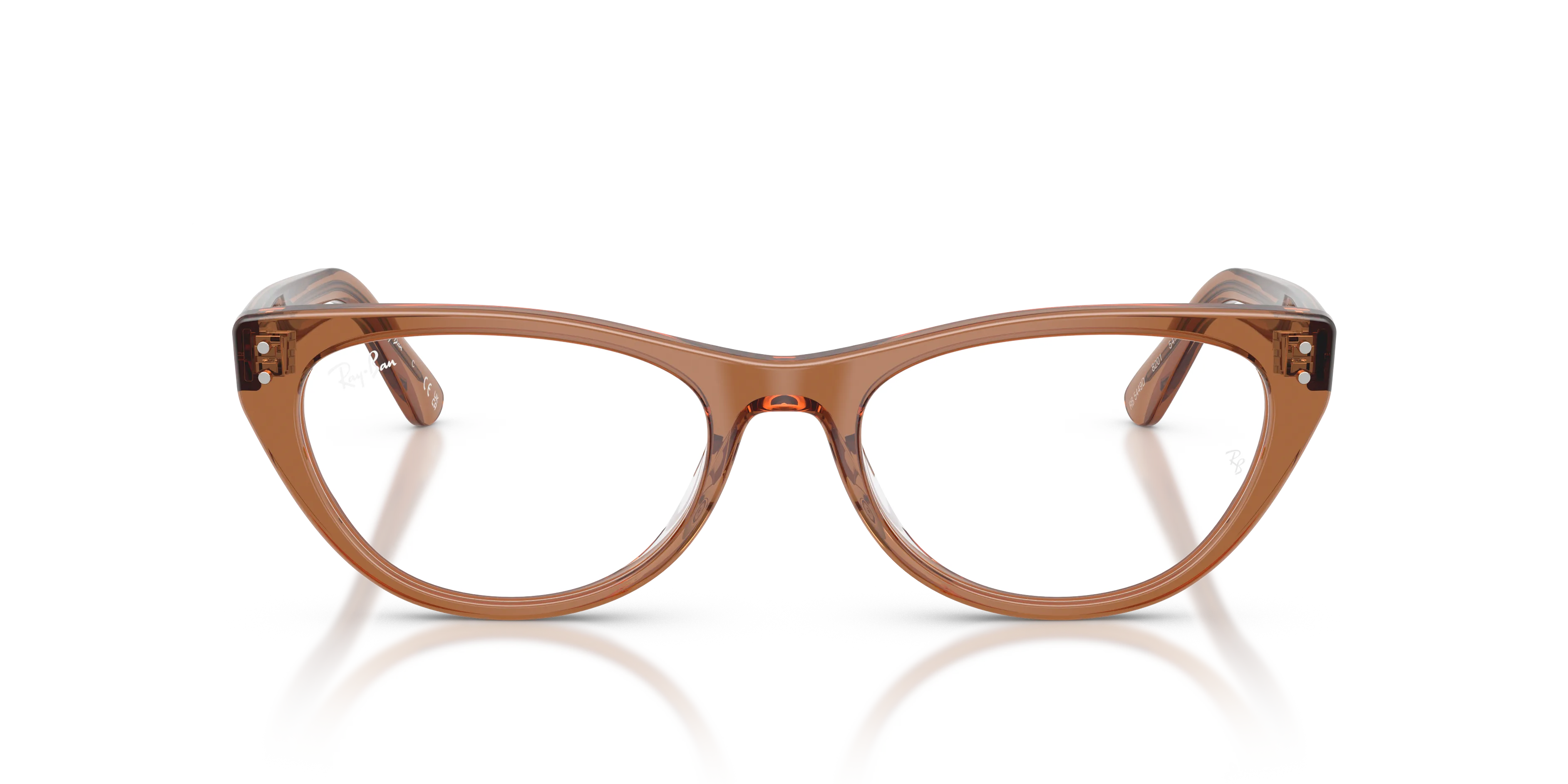 Ray - Ban RX5449D 8201 Montature da vista Acetato Marrone Trasparente Squadrata Normale - immagine 3